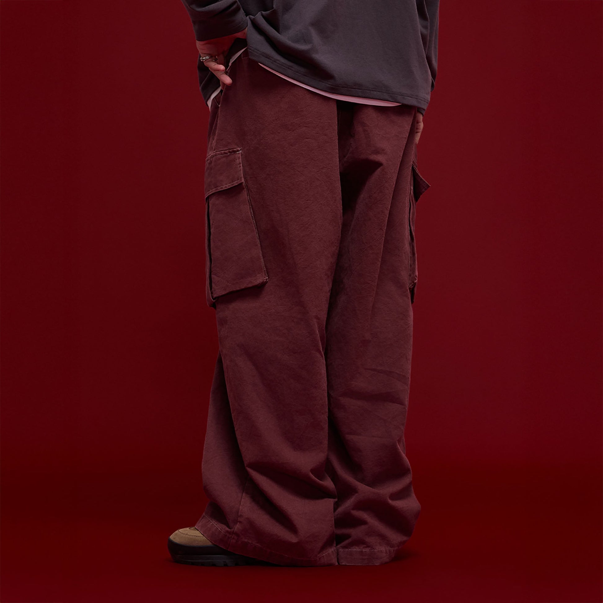 BANANA CLUB Essential Oversized Utility Cargo-Pants-S-Blue-Free Shipping Leatheretro