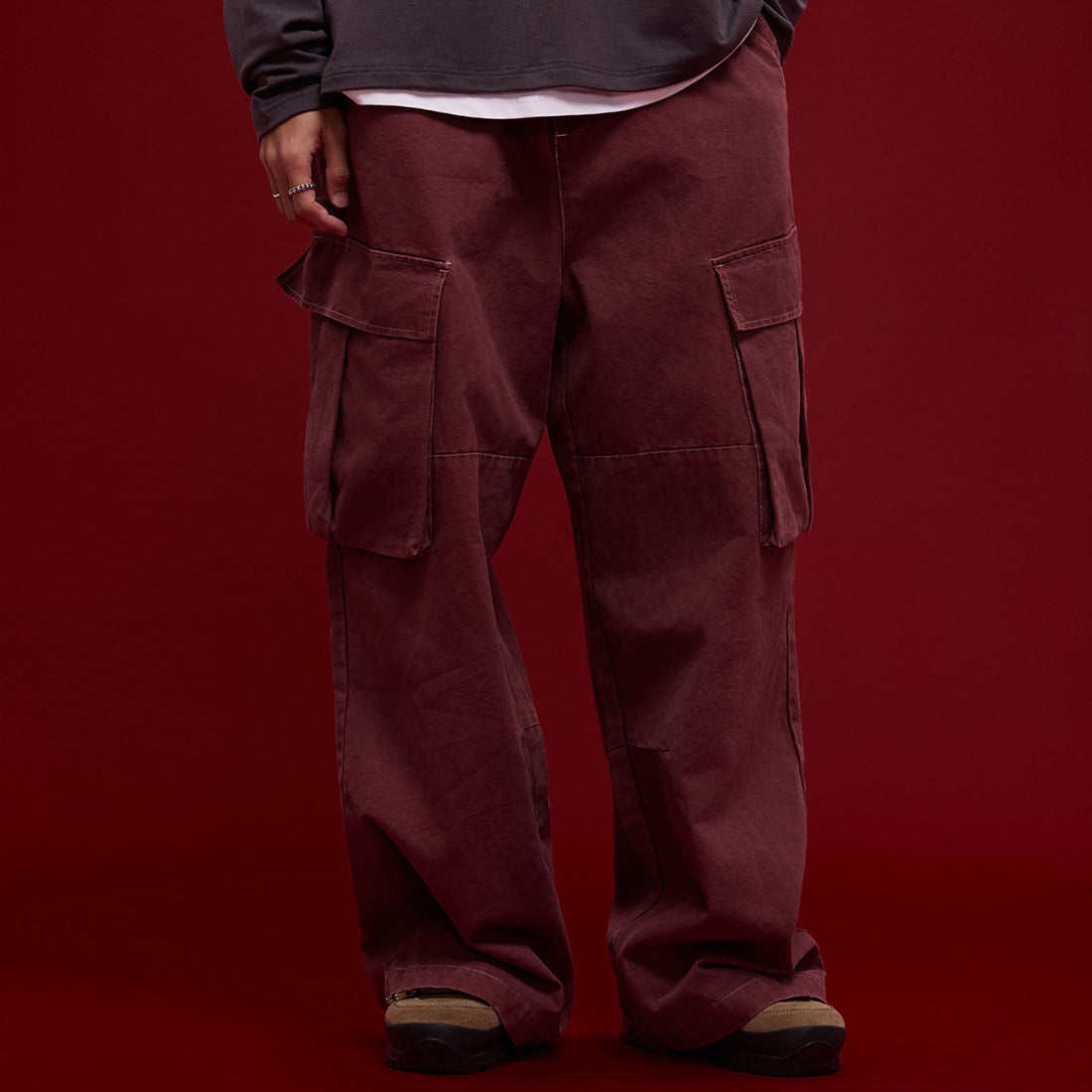 BANANA CLUB Essential Oversized Utility Cargo-Pants-S-Blue-Free Shipping Leatheretro