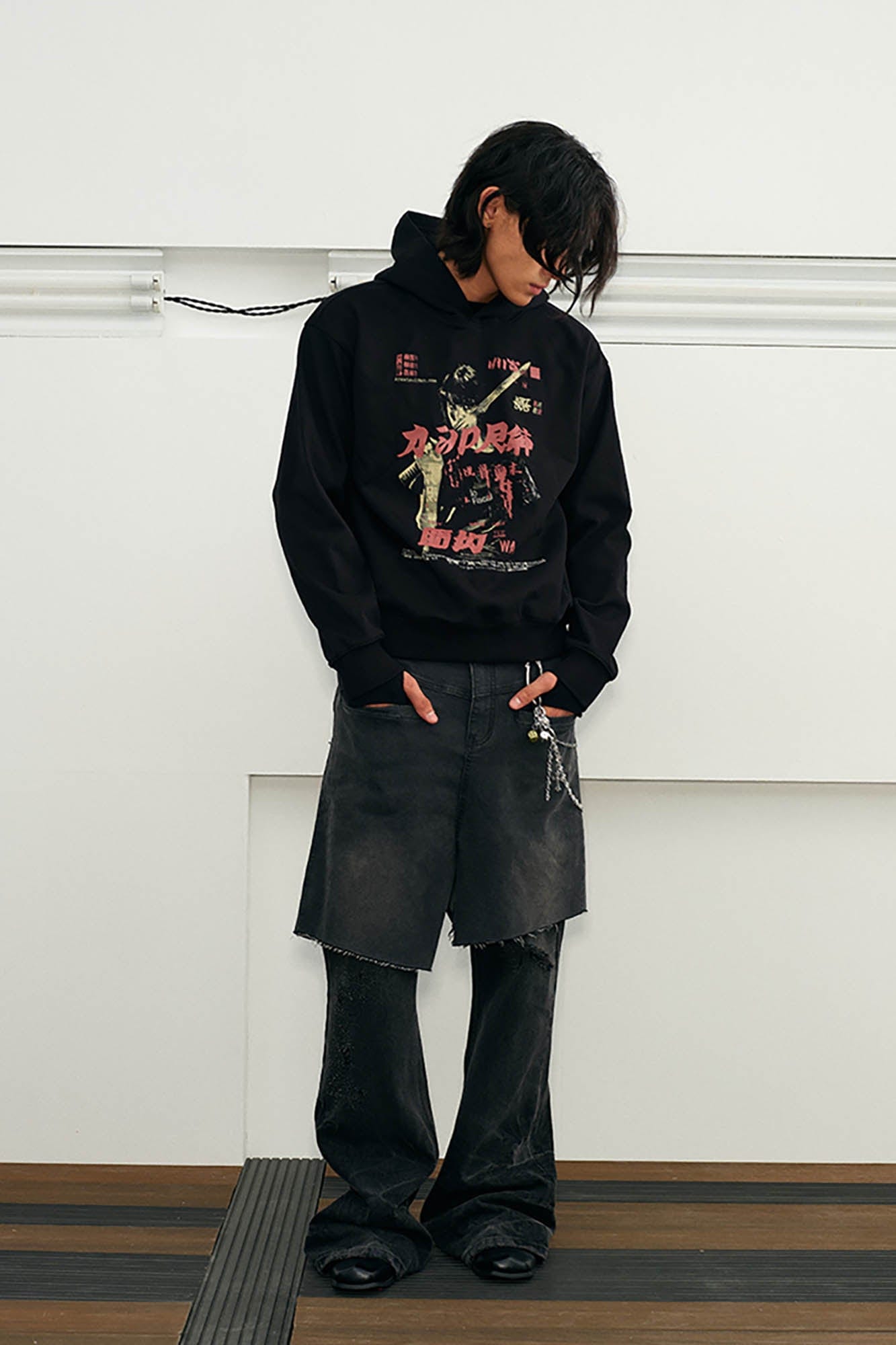 KREATE Retro Ninja Graphic Hoodie-Hoodie-S-Free Shipping Leatheretro