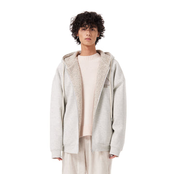 OUYANG WENJUN Sherpa-Lined Hooded Jacket-Jacket-M-Free Shipping Leatheretro