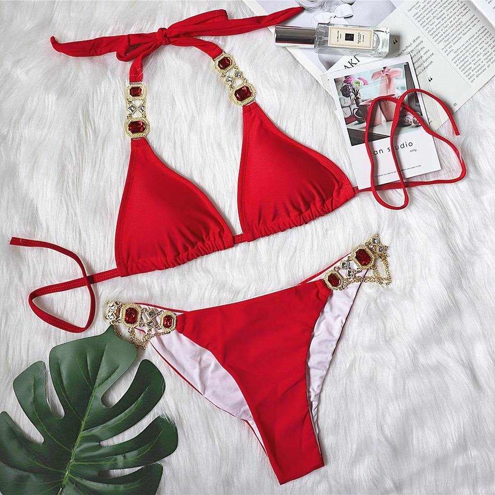 Sexy Women Summer Beach Swimsuits Bikini Sets-Women Swimwear-Red-S-Free Shipping Leatheretro