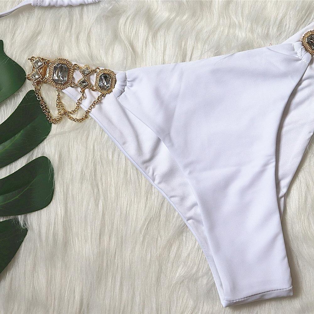 Sexy Women Summer Beach Swimsuits Bikini Sets-Women Swimwear-White-S-Free Shipping Leatheretro