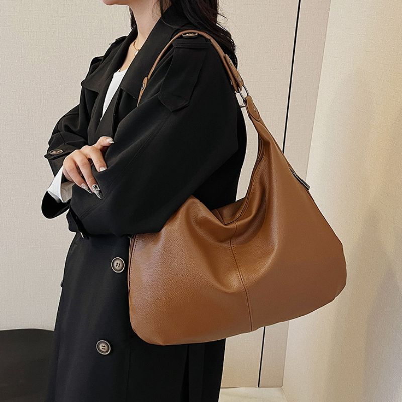 Fashion Hobo Bags for Women Soft Slouchy Bag-Tote Bag-Burgundy-Free Shipping Leatheretro