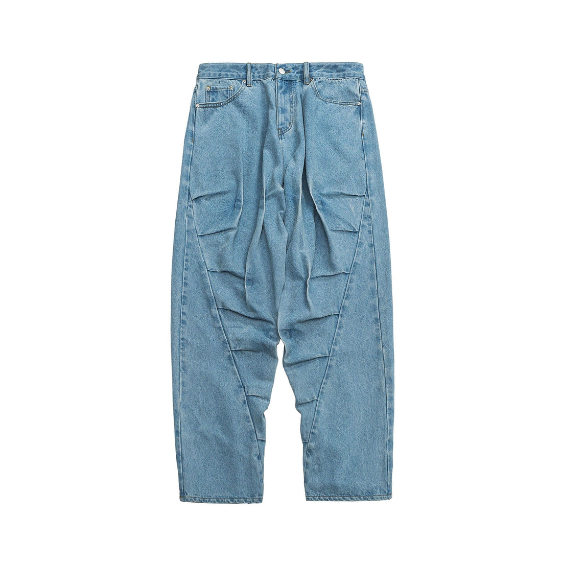 ME DA IGUAL Deconstructed Washed Ruched Jeans-Jeans-M-Free Shipping Leatheretro