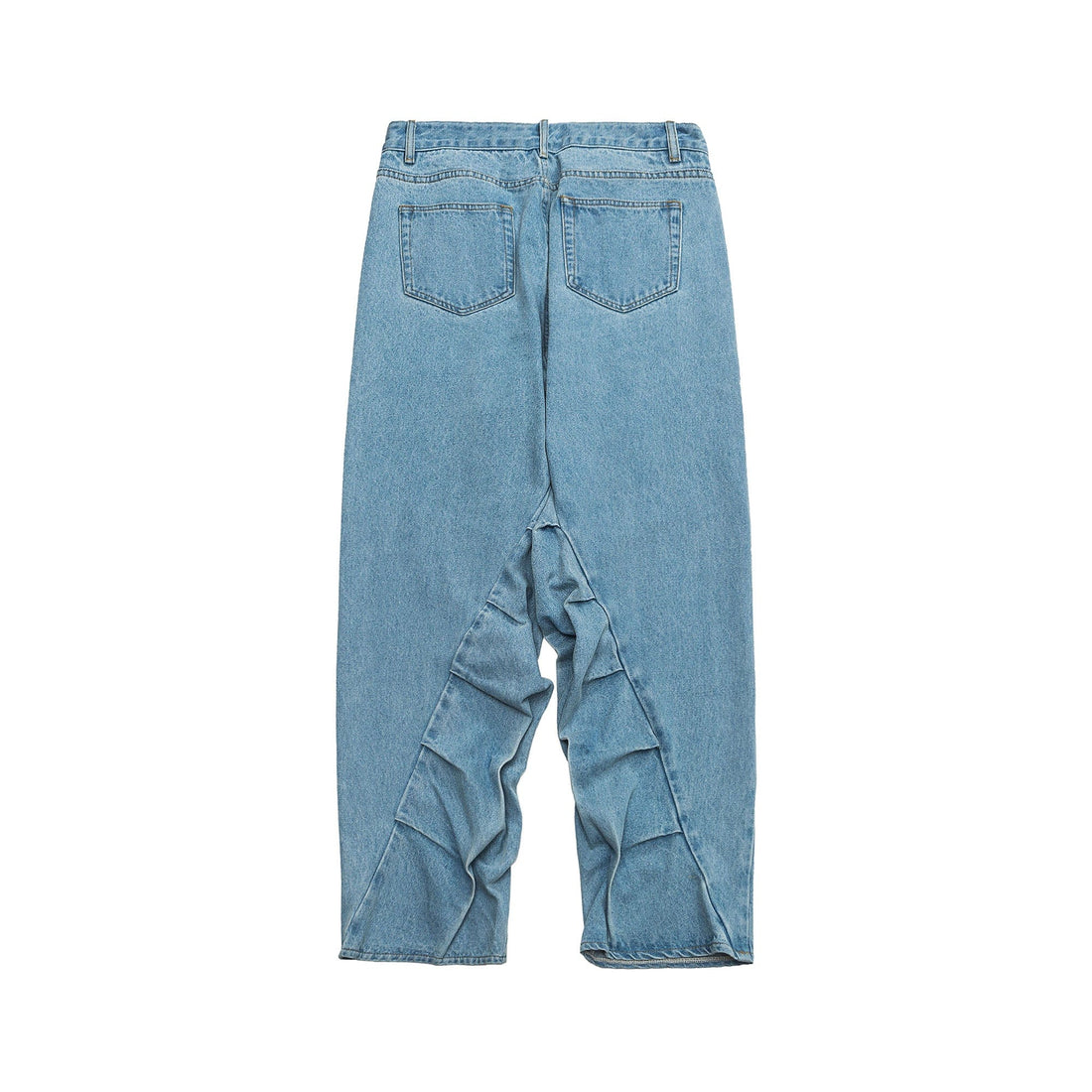 ME DA IGUAL Deconstructed Washed Ruched Jeans-Jeans-M-Free Shipping Leatheretro