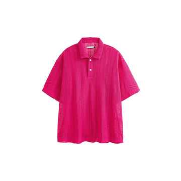 ME DA IGUAL Crochet Polo Oversized T-Shirt-Shirt-M-Free Shipping Leatheretro