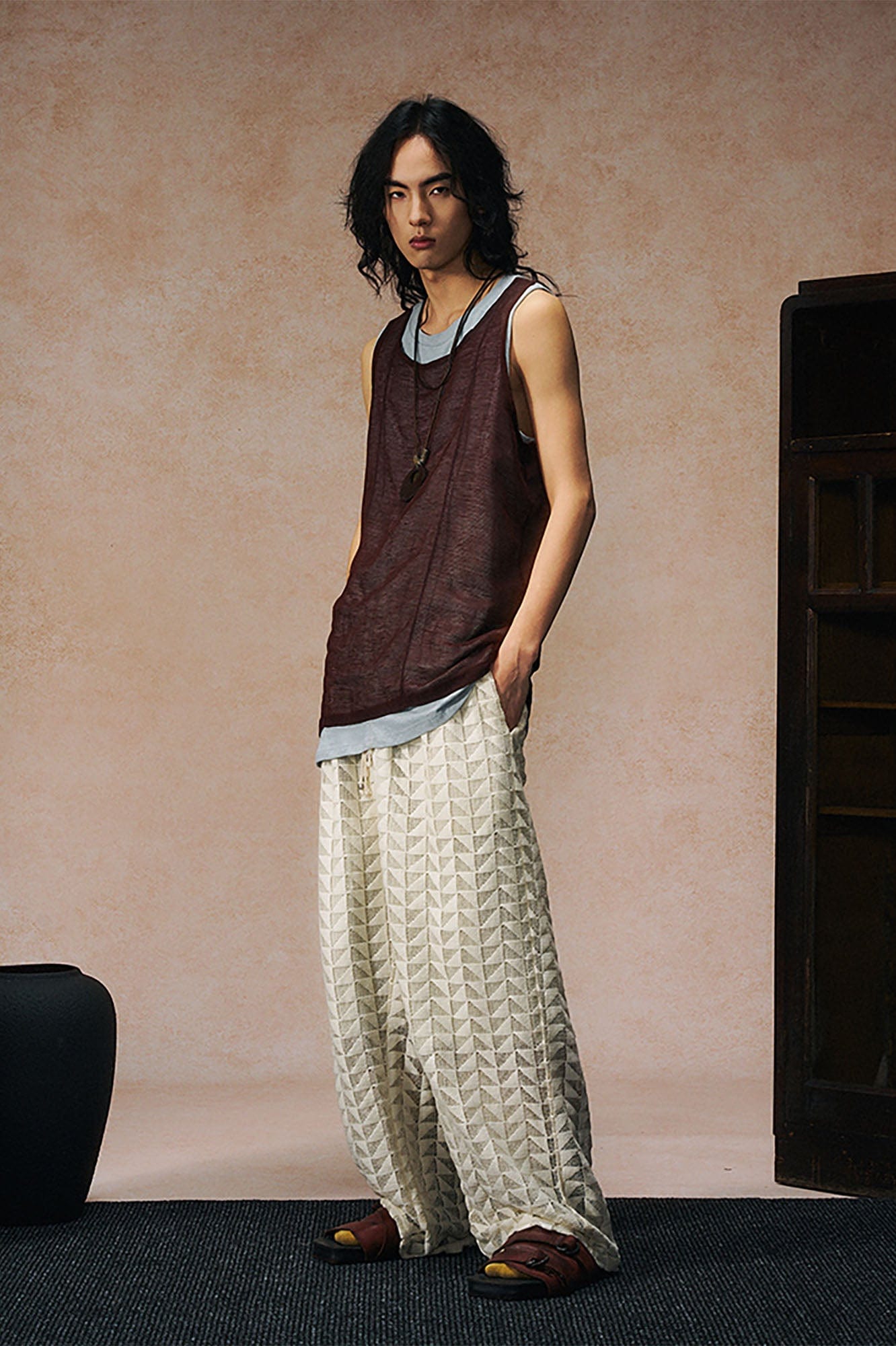 GONGHE REPUB Sheer Linen-Cotton Layered Vest-Vest-S-Free Shipping Leatheretro
