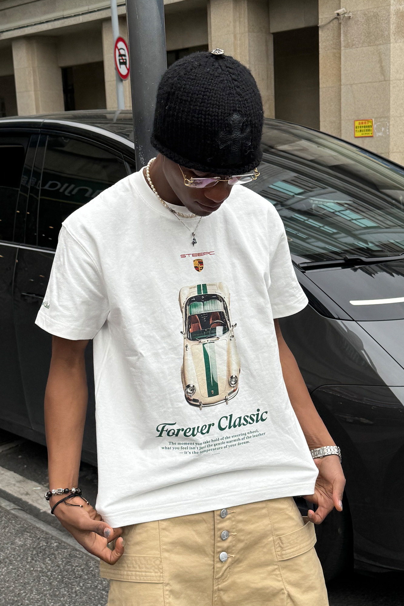 STEEPC Classic Car Graphic T-Shirt-T Shirt-S (1)-Free Shipping Leatheretro