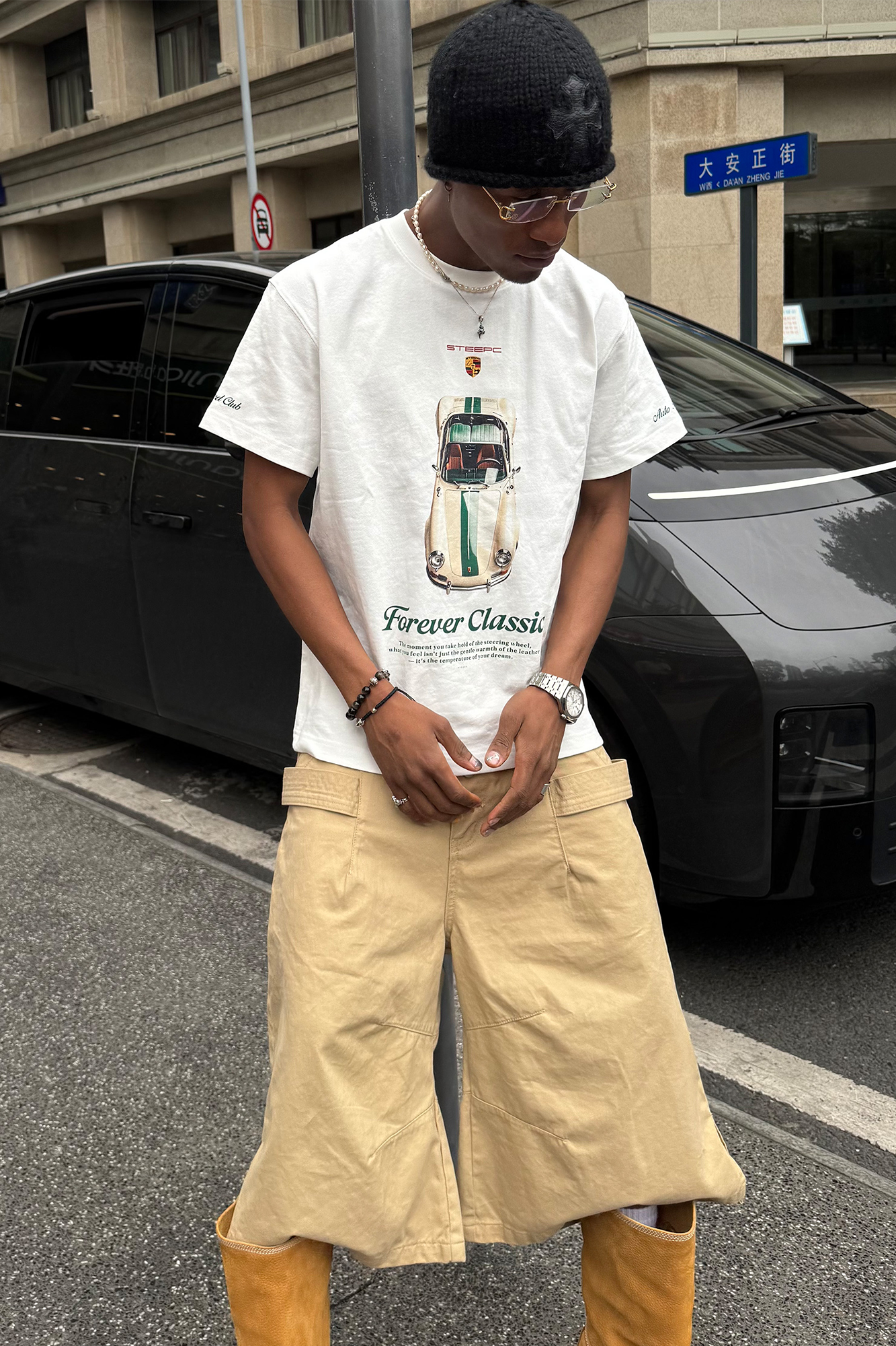 STEEPC Classic Car Graphic T-Shirt-T Shirt-S (1)-Free Shipping Leatheretro