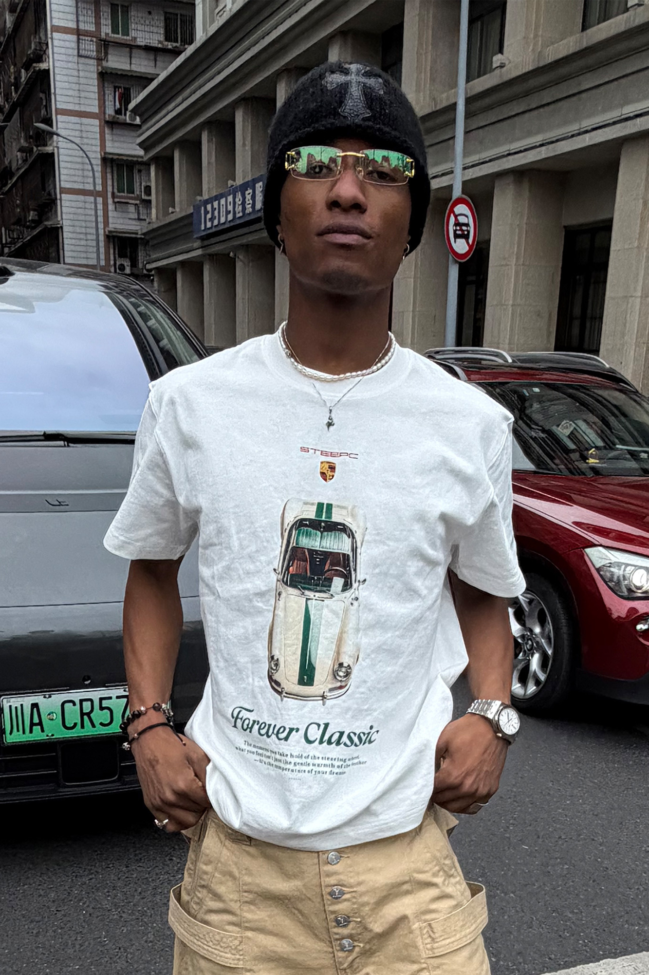 STEEPC Classic Car Graphic T-Shirt-T Shirt-S (1)-Free Shipping Leatheretro