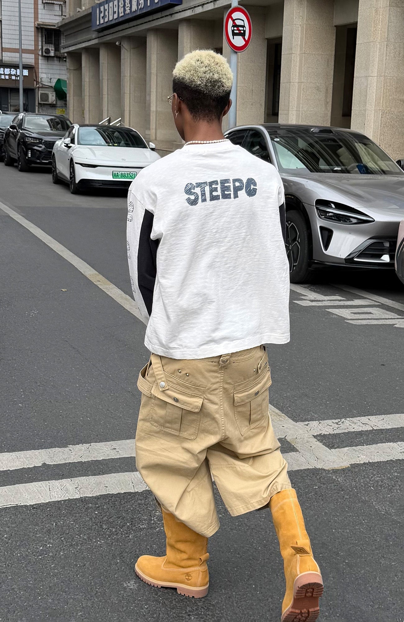 STEEPC Graphic Panel Long Sleeve Tee-L/S Tee-S-Free Shipping Leatheretro