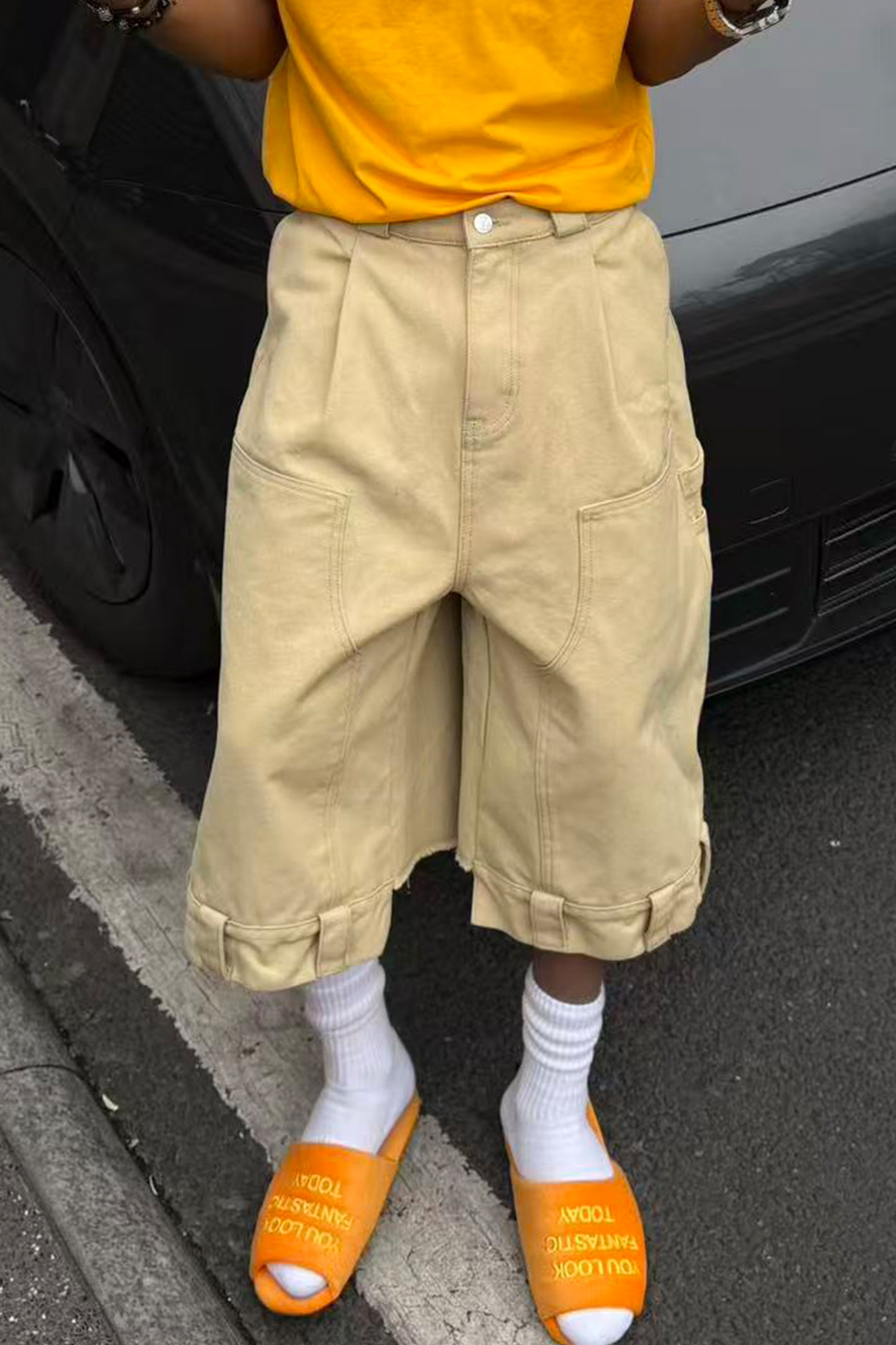 STEEPC Baggy Multi-Pocket Cargo Shorts-Shorts-S-Free Shipping Leatheretro