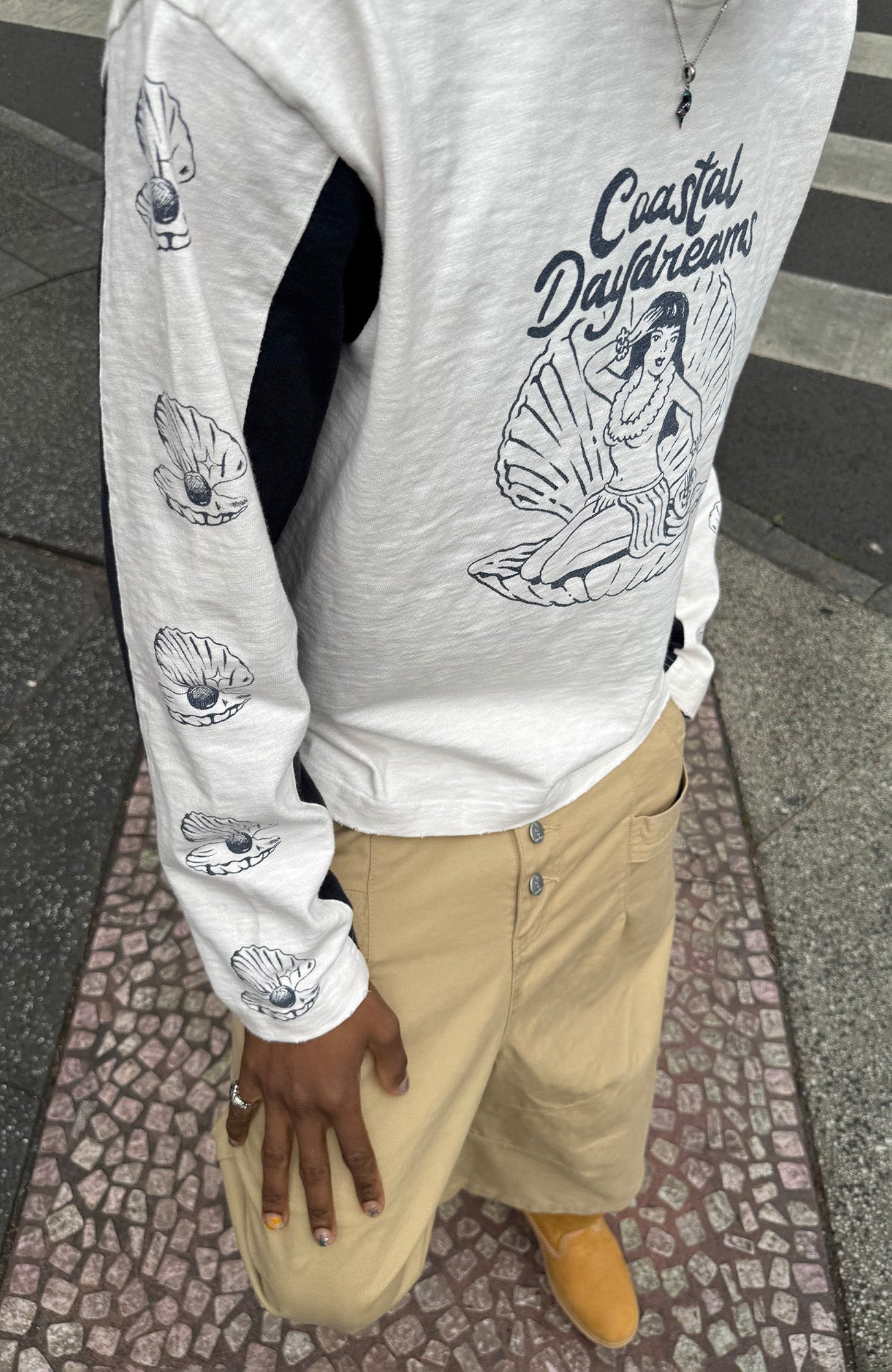 STEEPC Graphic Panel Long Sleeve Tee-L/S Tee-S-Free Shipping Leatheretro