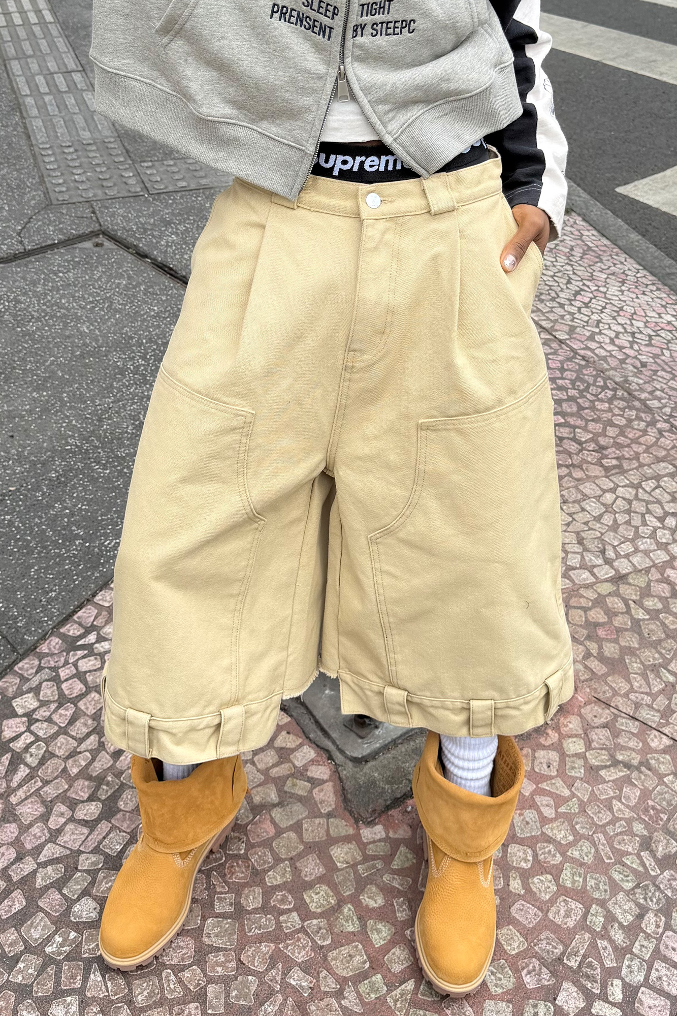 STEEPC Baggy Multi-Pocket Cargo Shorts-Shorts-S-Free Shipping Leatheretro