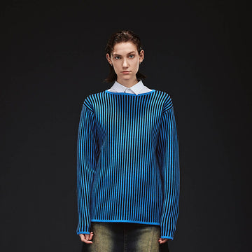 ARTIFICIAL WORLD Essential Striped Knitted L/S Tee-L/S Tee-S-Free Shipping Leatheretro