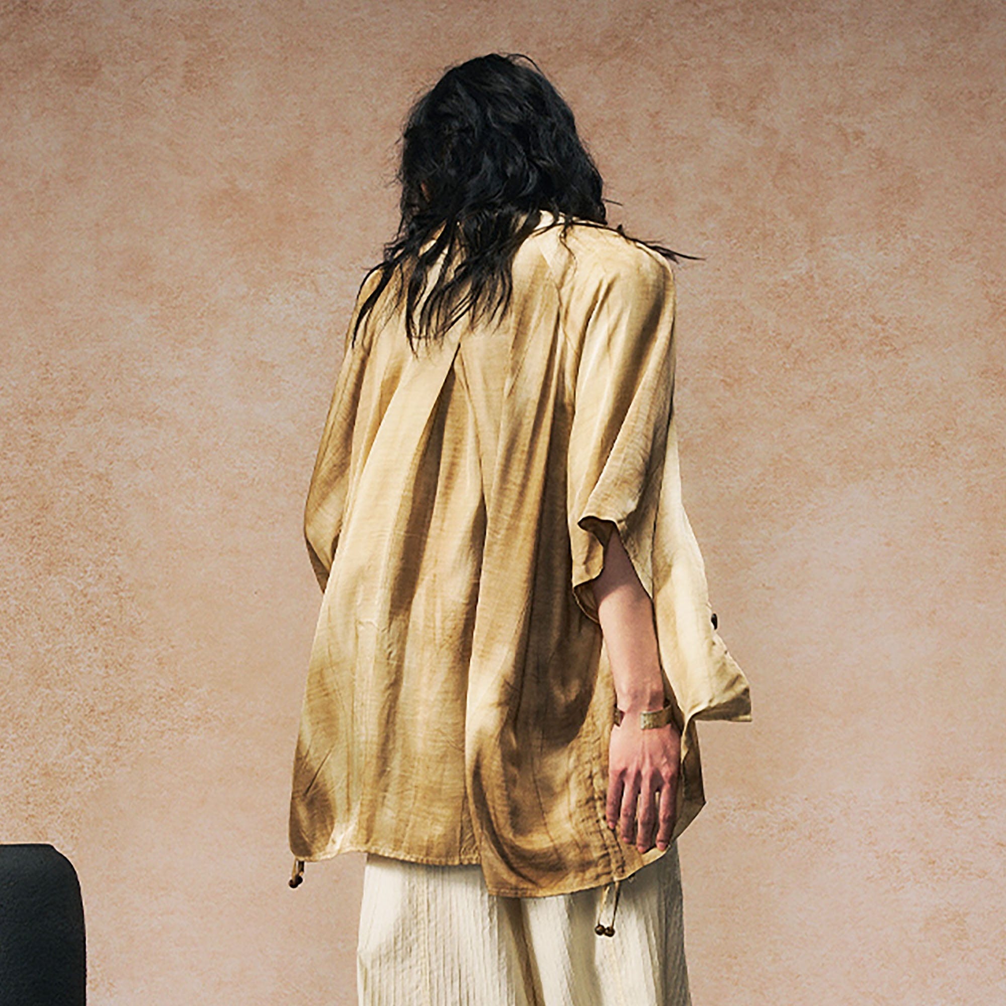 GONGHE REPUB Flowy Distressed Tie-Dye Oversized Half Shirt-Half shirt-S-Free Shipping Leatheretro