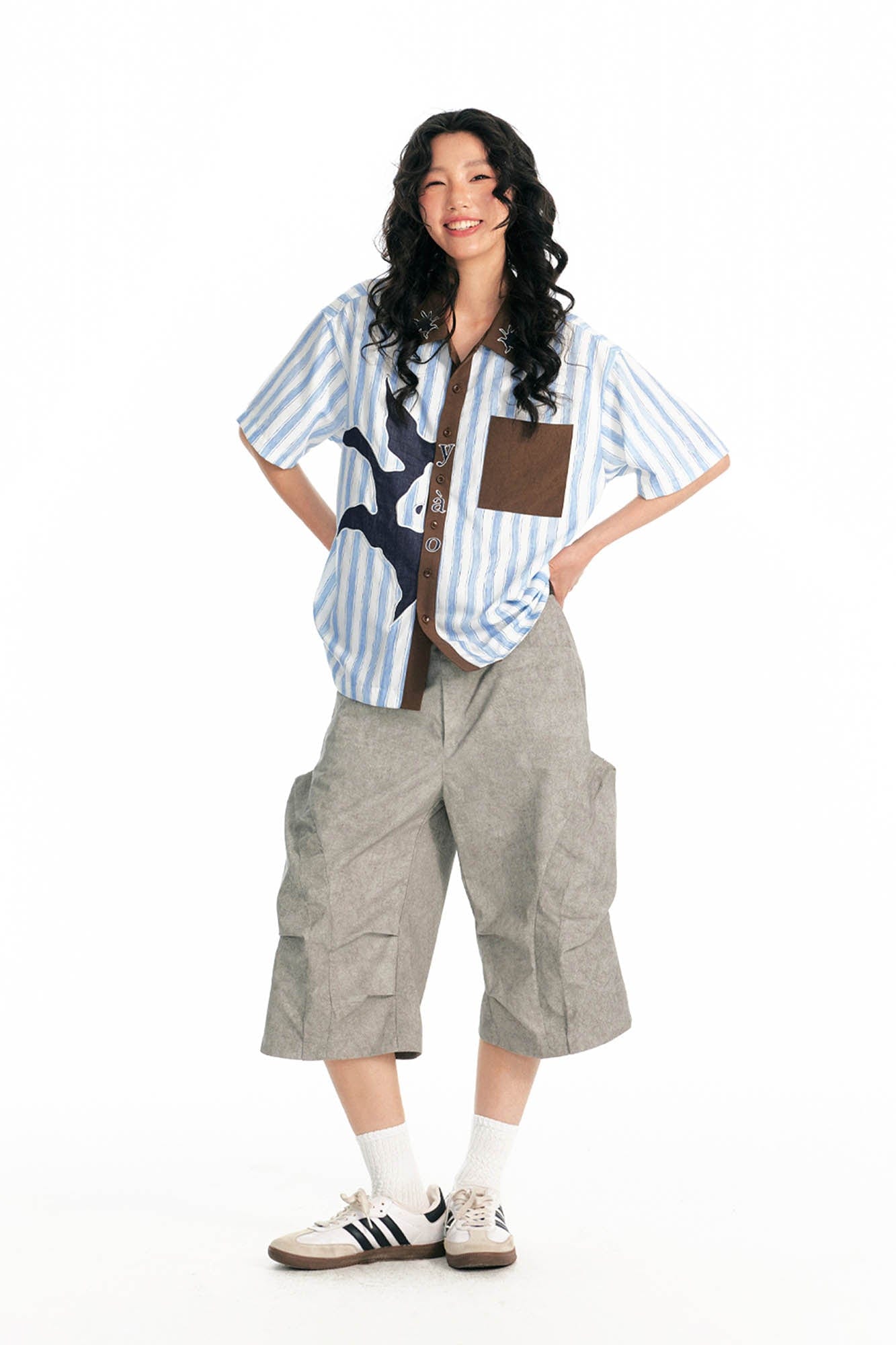 1997 POSTOFFICE Structured Panel Utility Shorts-Shorts-S-Gray-Free Shipping Leatheretro