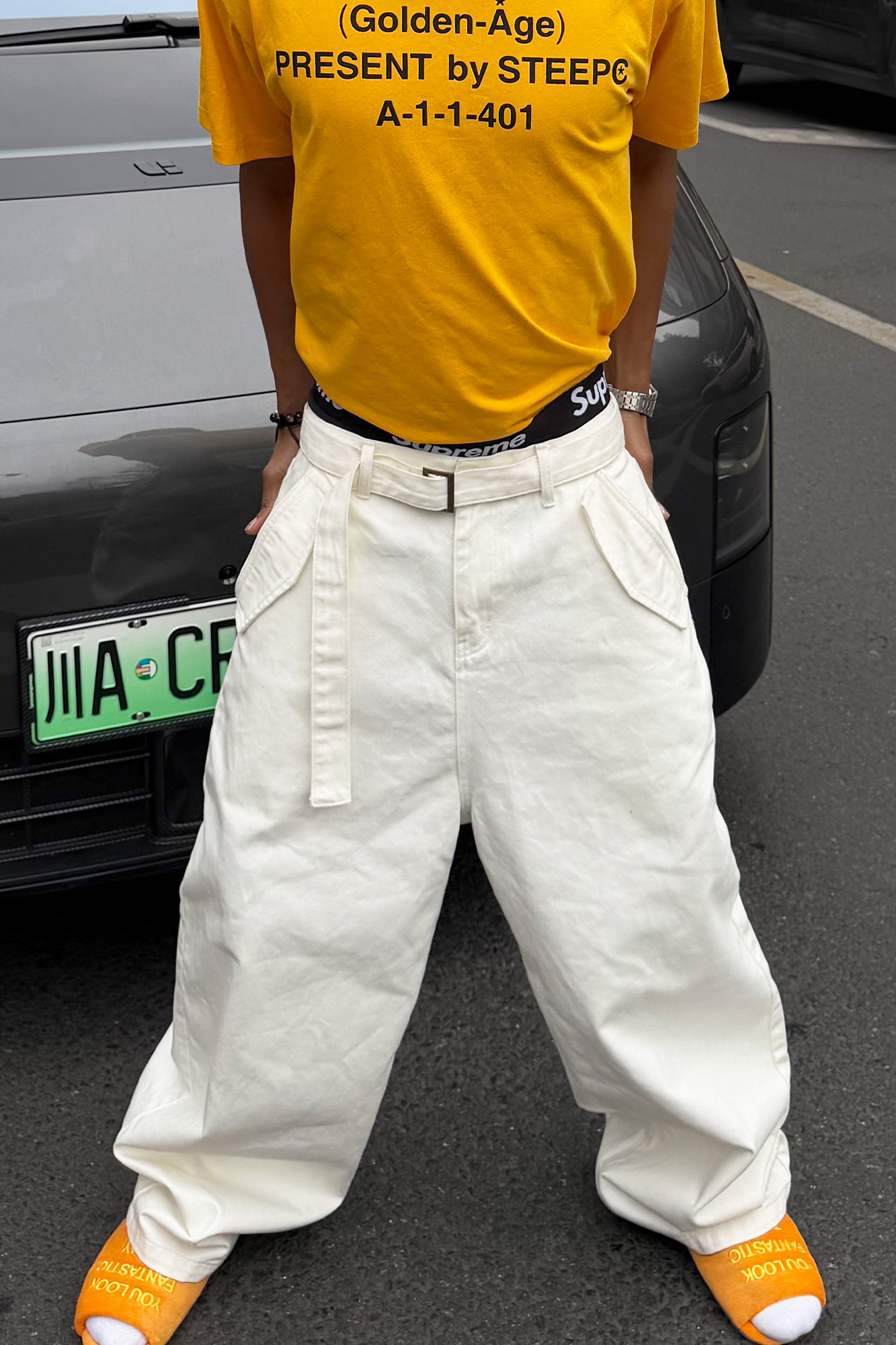 STEEPC Belted Baggy Utility Pants-Pants-S-Free Shipping Leatheretro