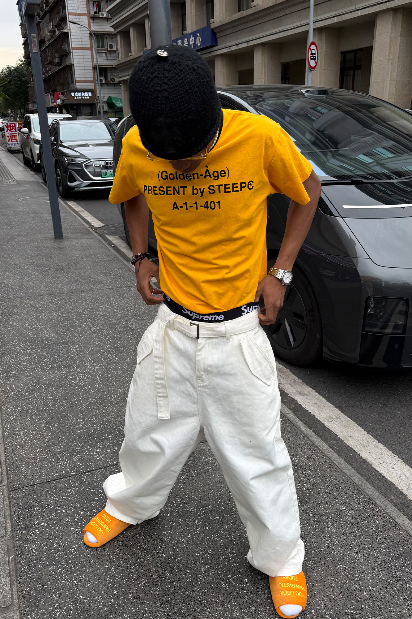 STEEPC Belted Baggy Utility Pants-Pants-S-Free Shipping Leatheretro