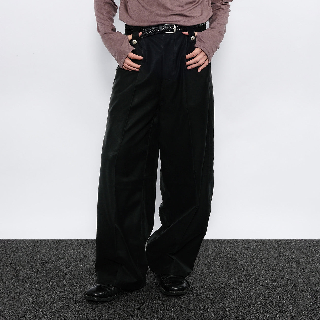 7440 37 1 Back Double-Knee PU Pants-Pants-S (Preorder)-Free Shipping Leatheretro