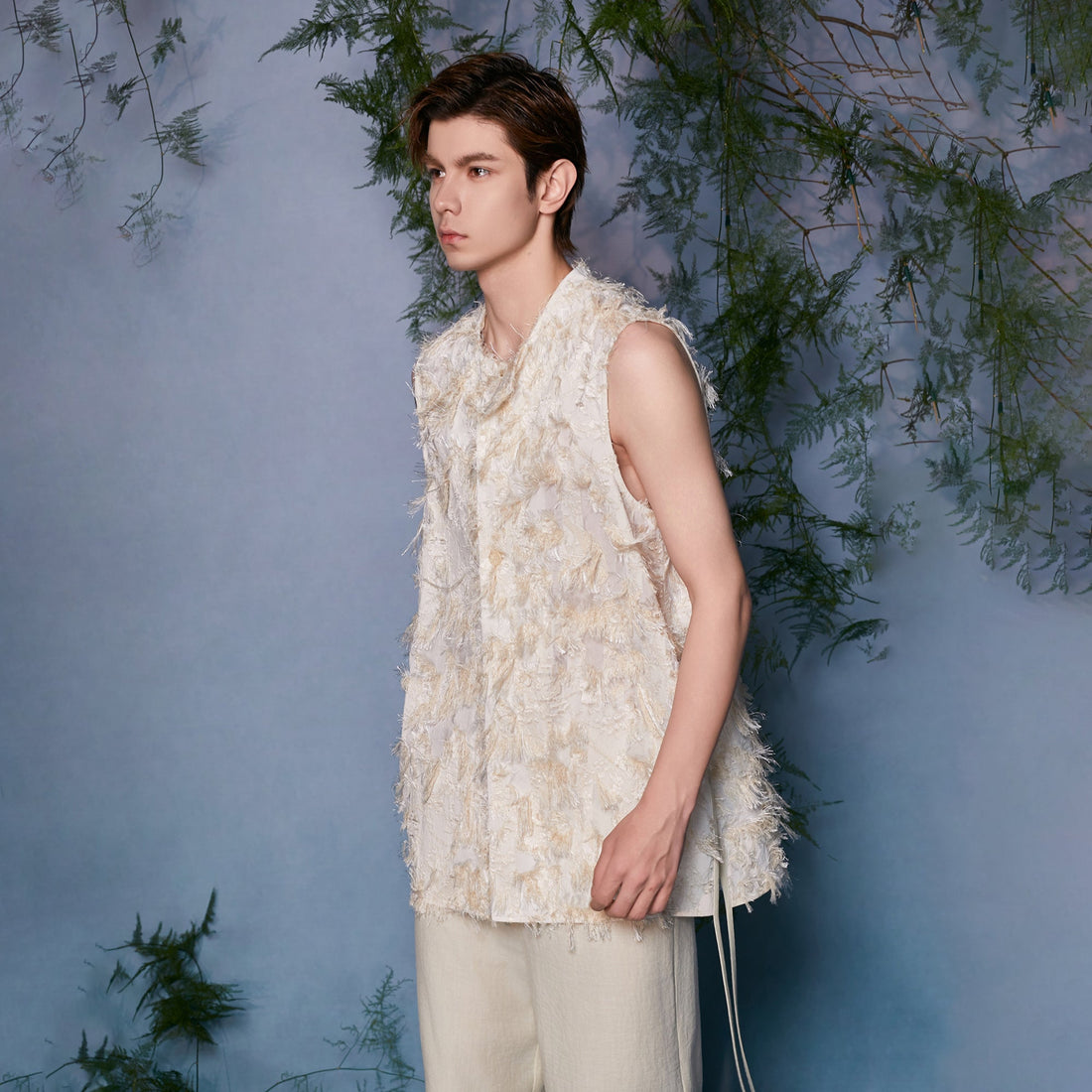 JIECHI Raw Fringe Layered Vest-Vest-M (Preorder)-Free Shipping Leatheretro