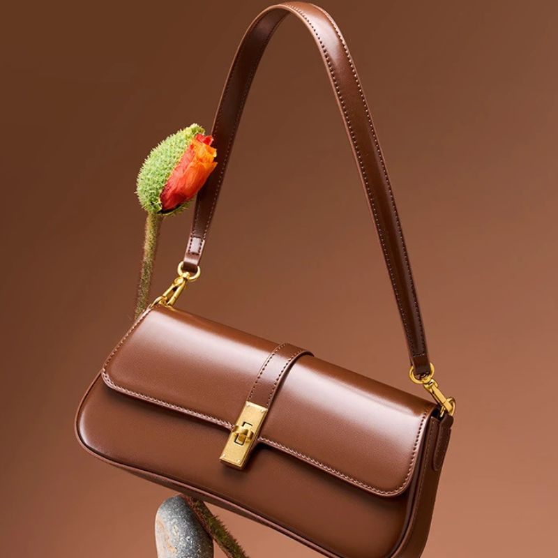Casual Mini Purse for Everyday Use Fashion Handbag-Handbags-Coffee-Free Shipping Leatheretro