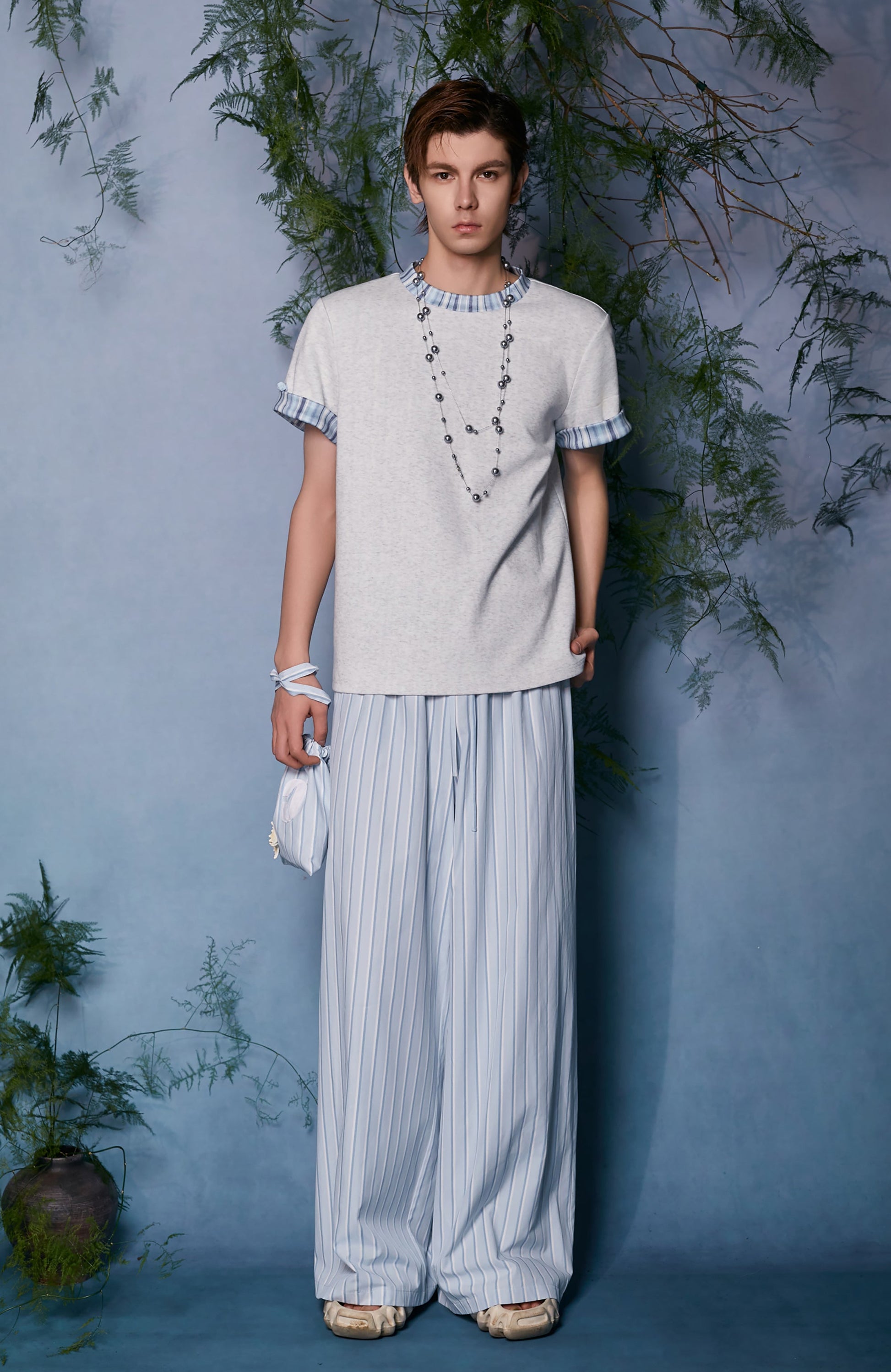 JIECHI Striped Wide-Leg Trousers-Pants-M (Preorder)-Free Shipping Leatheretro