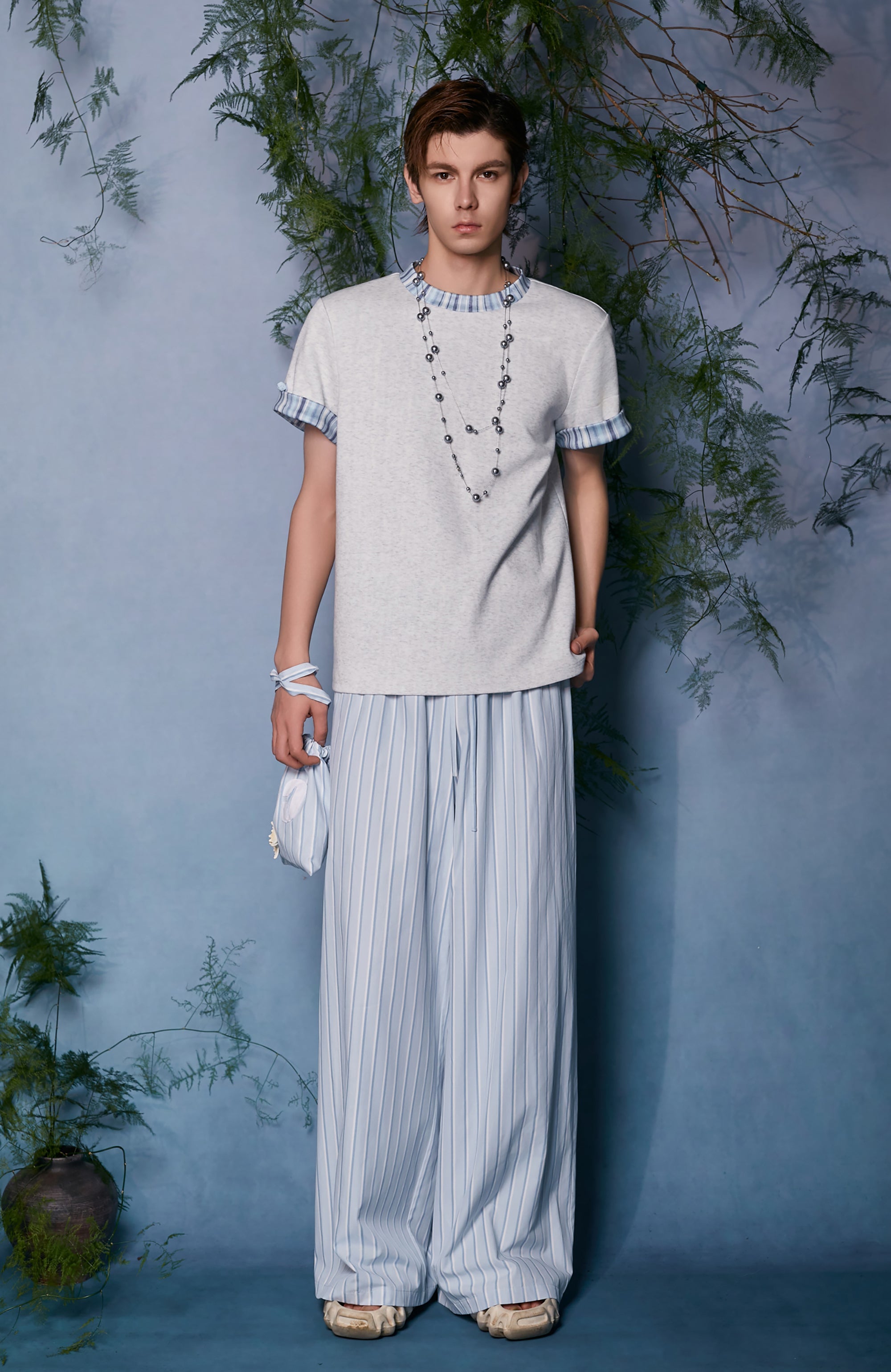 JIECHI Striped Wide-Leg Trousers-Pants-M (Preorder)-Free Shipping Leatheretro