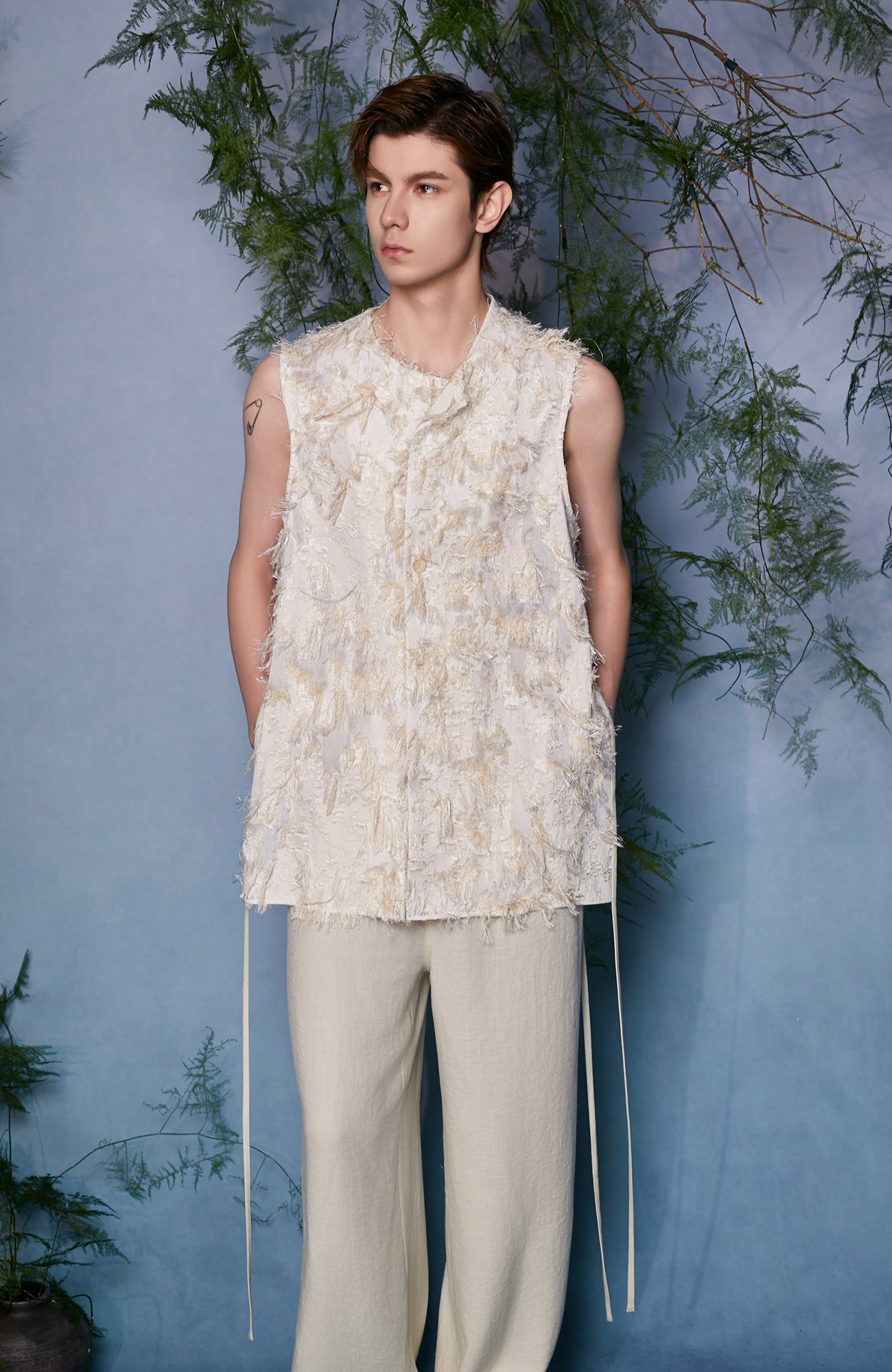 JIECHI Raw Fringe Layered Vest-Vest-M (Preorder)-Free Shipping Leatheretro