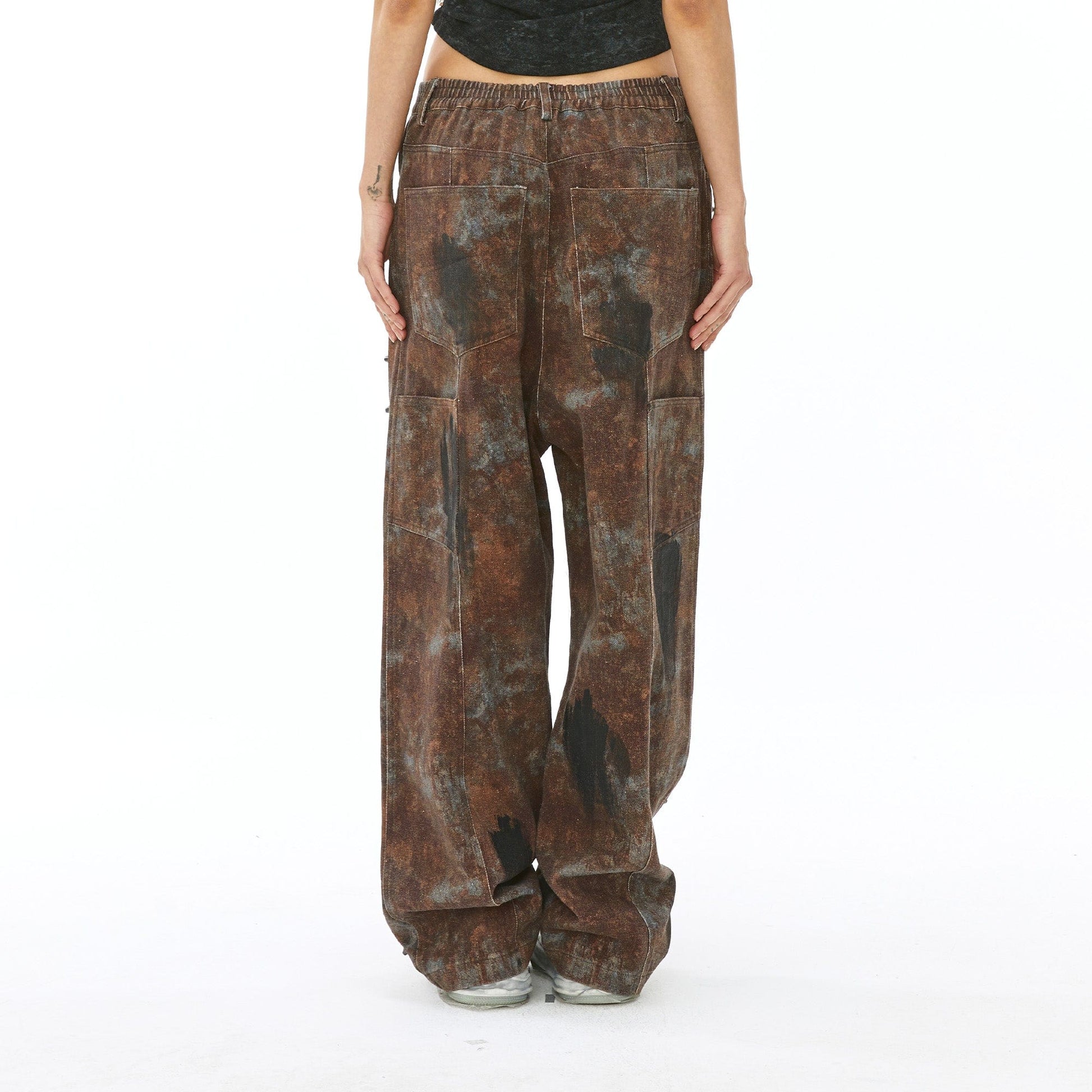 VANN VALRENCE Dirty Fit Studded Straight-Leg Jeans-Jeans-S-Free Shipping Leatheretro