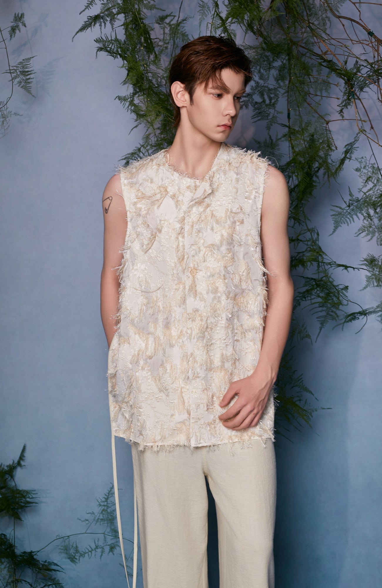 JIECHI Raw Fringe Layered Vest-Vest-M (Preorder)-Free Shipping Leatheretro