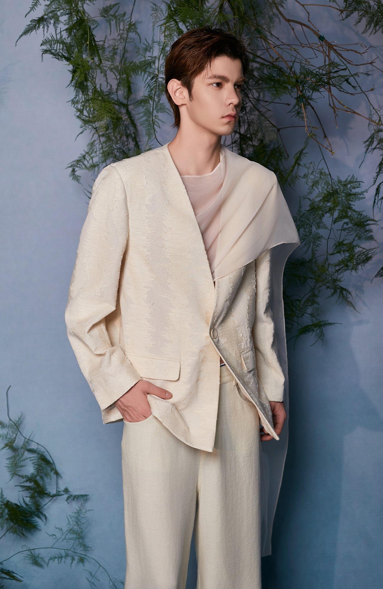 JIECHI Asymmetrical Overlay Draped Blazer-Jacket-M (Preorder)-Free Shipping Leatheretro