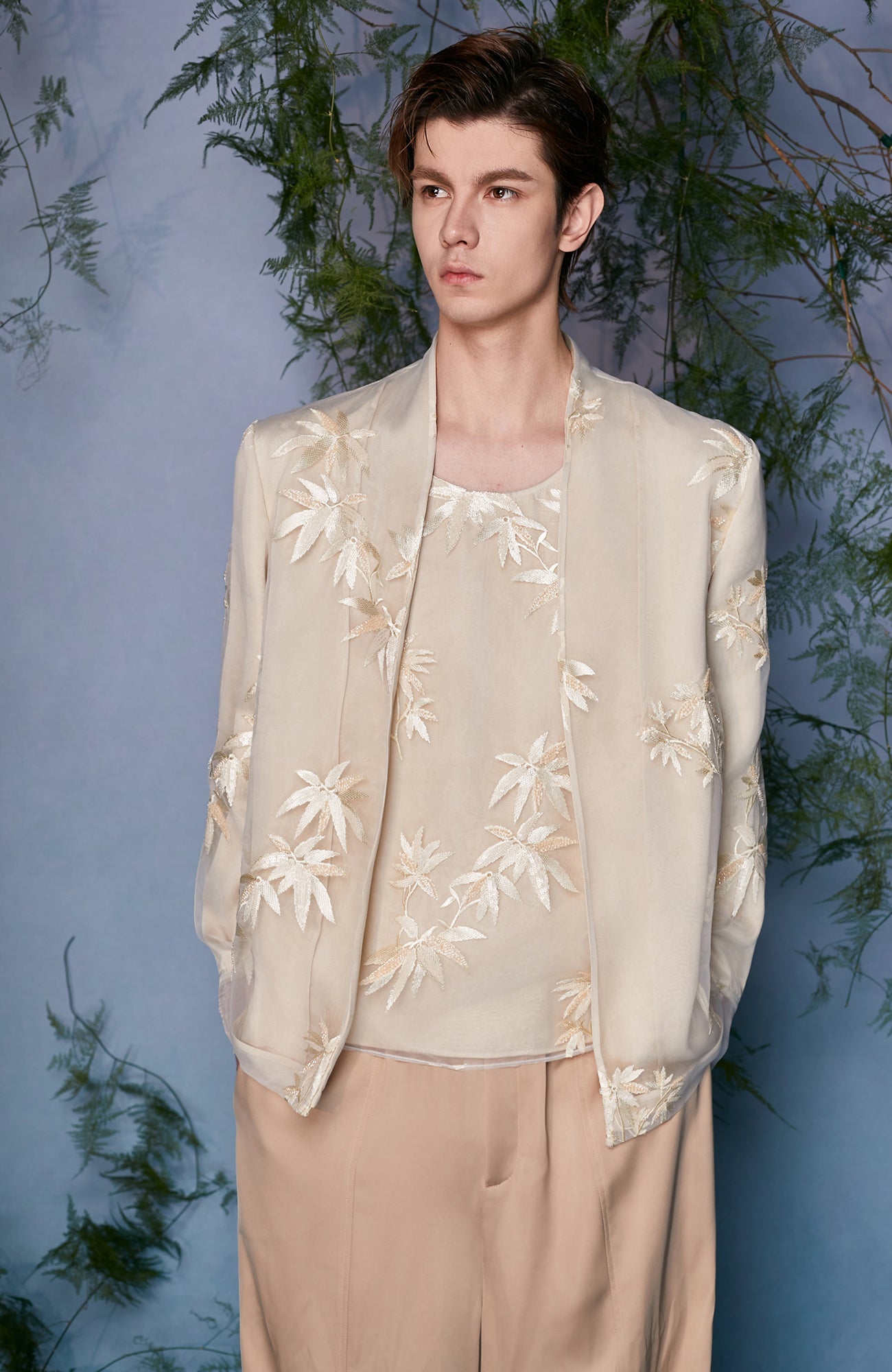 JIECHI Bamboo Embroidered Mesh Jacket-Jacket-M (Preorder)-Free Shipping Leatheretro