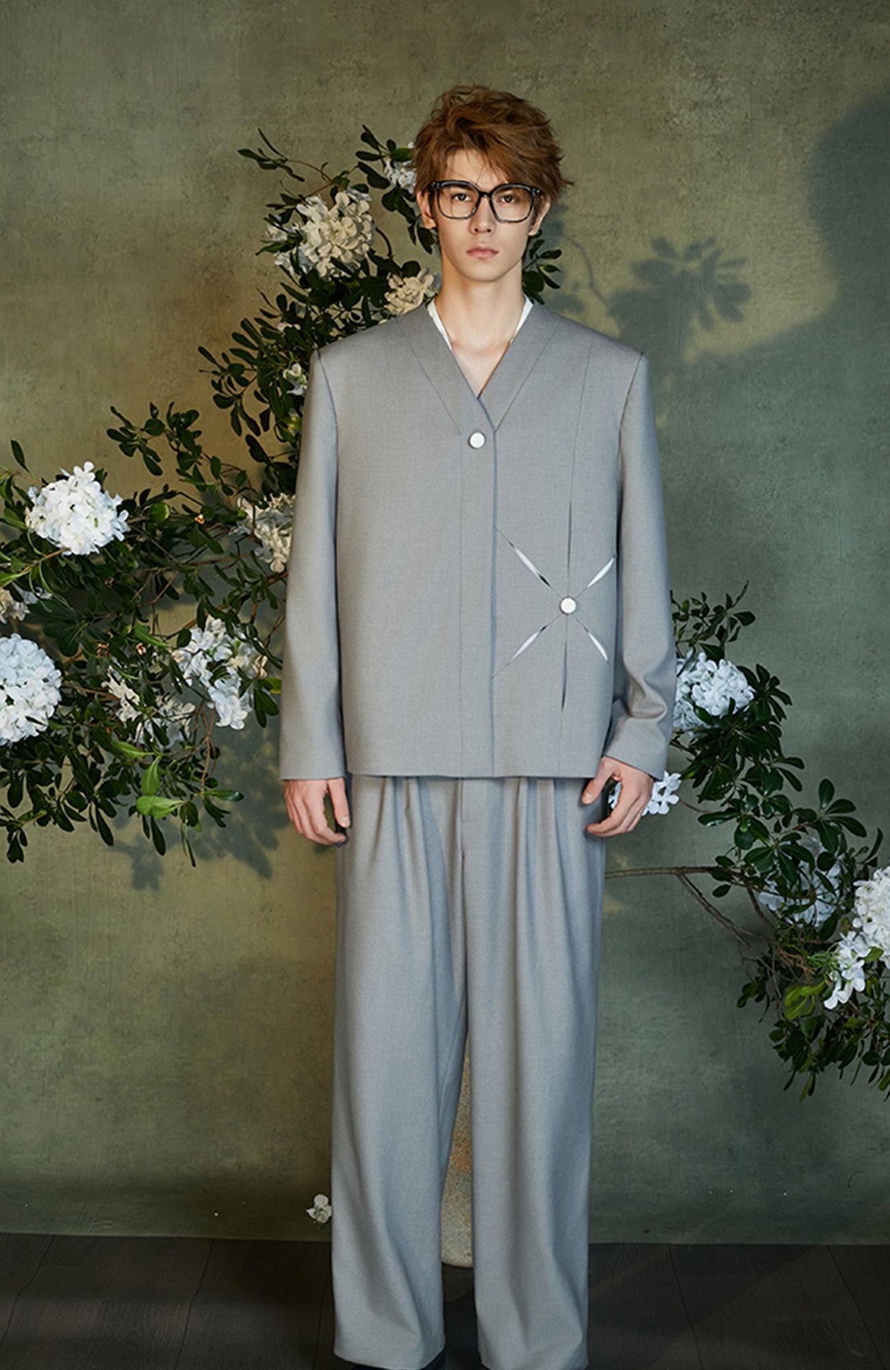 JIECHI Essential V-Neck Cut-Out Blazer-Jacket-M (Preorder)-Free Shipping Leatheretro