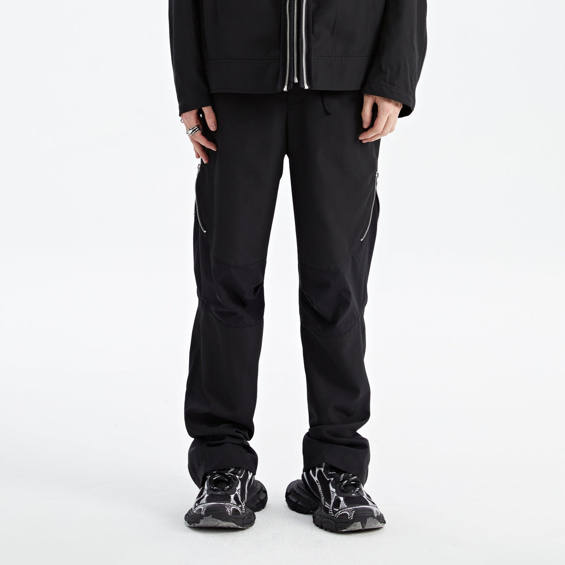 ORGANIC EMOTION Splash-Proof Zippered Paratrooper Pants-Pants-S-Free Shipping Leatheretro