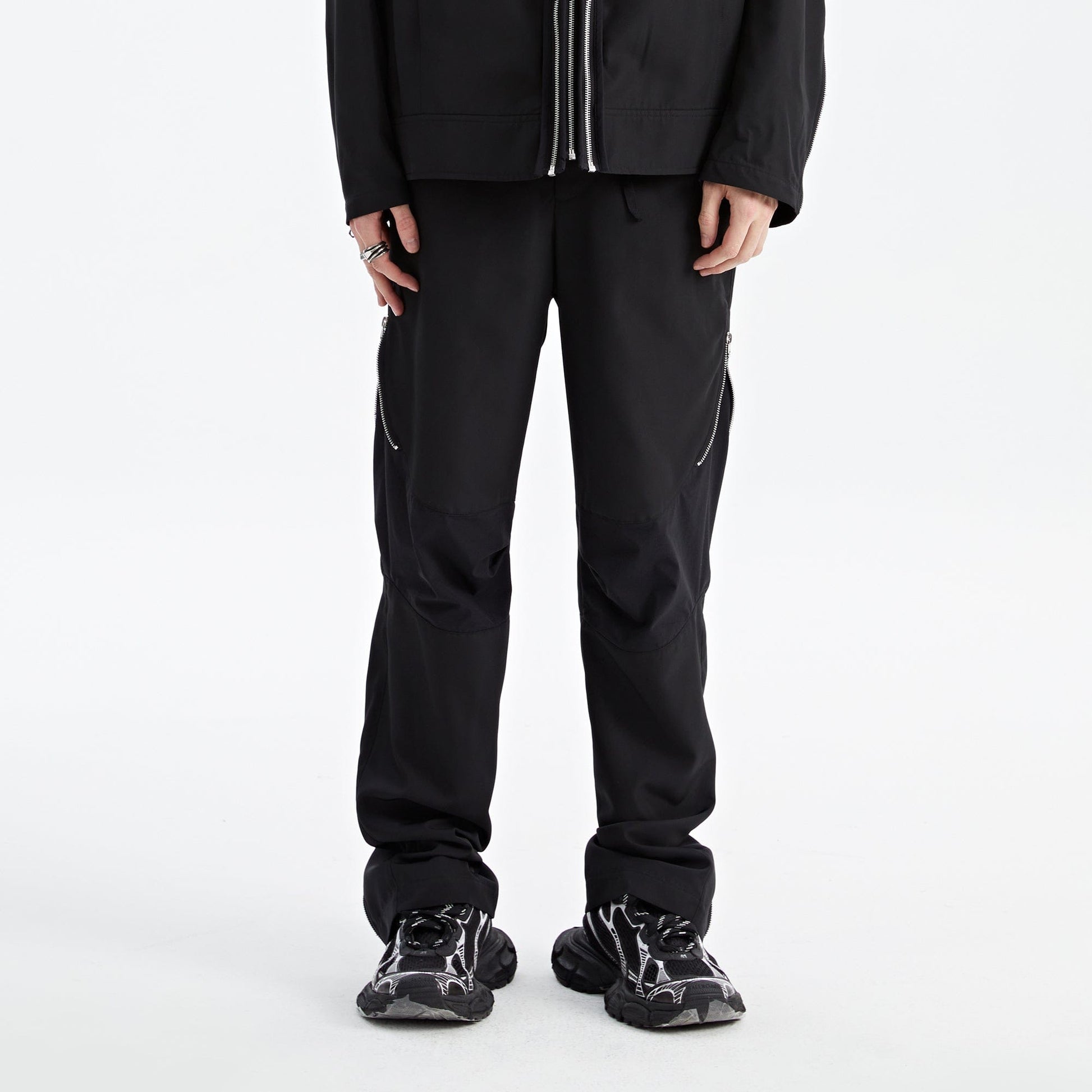 ORGANIC EMOTION Splash-Proof Zippered Paratrooper Pants-Pants-S-Free Shipping Leatheretro