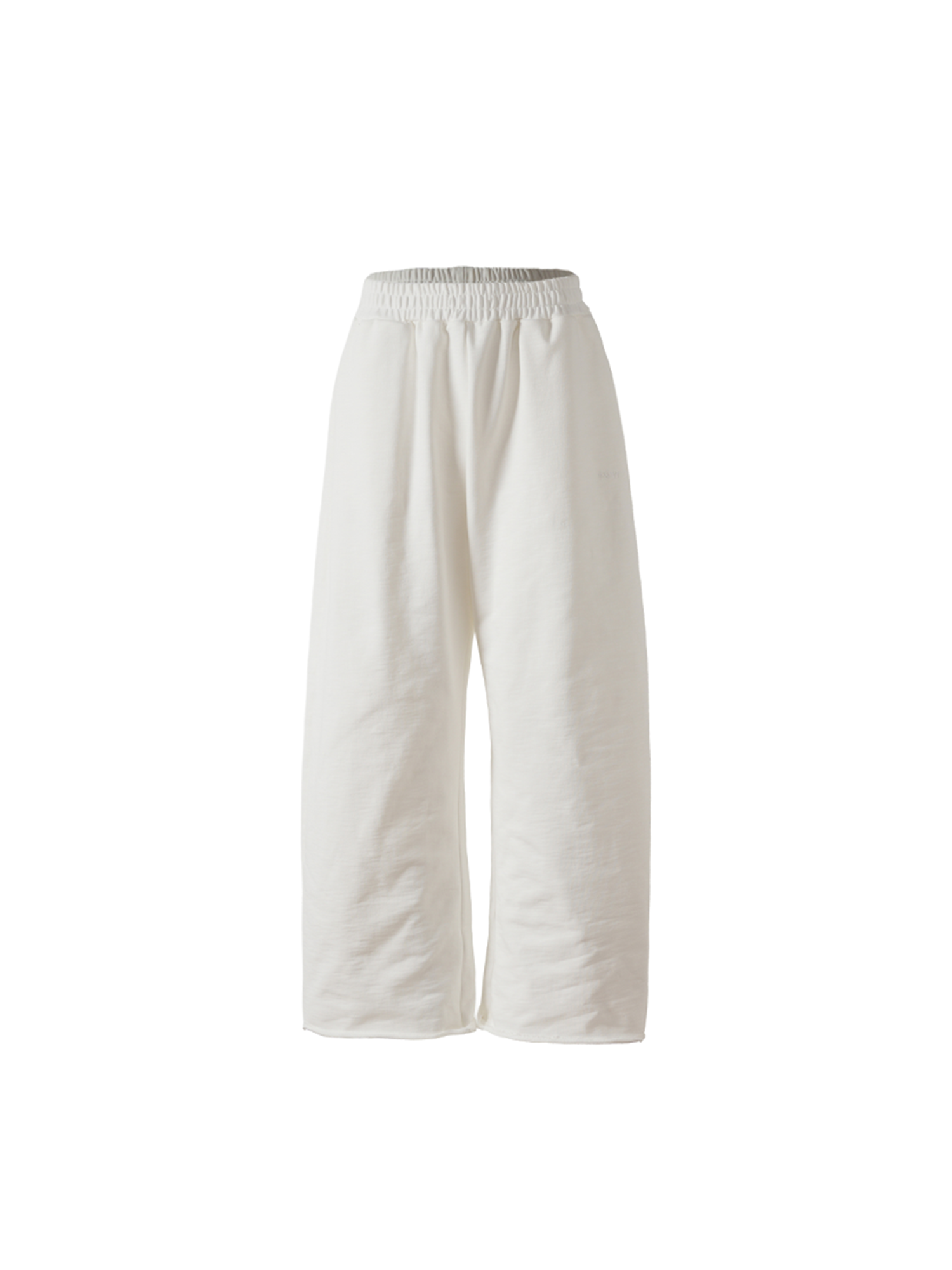 PMW Terry Wide-Leg Straight Sweatpants-Pants-S-White-Free Shipping Leatheretro