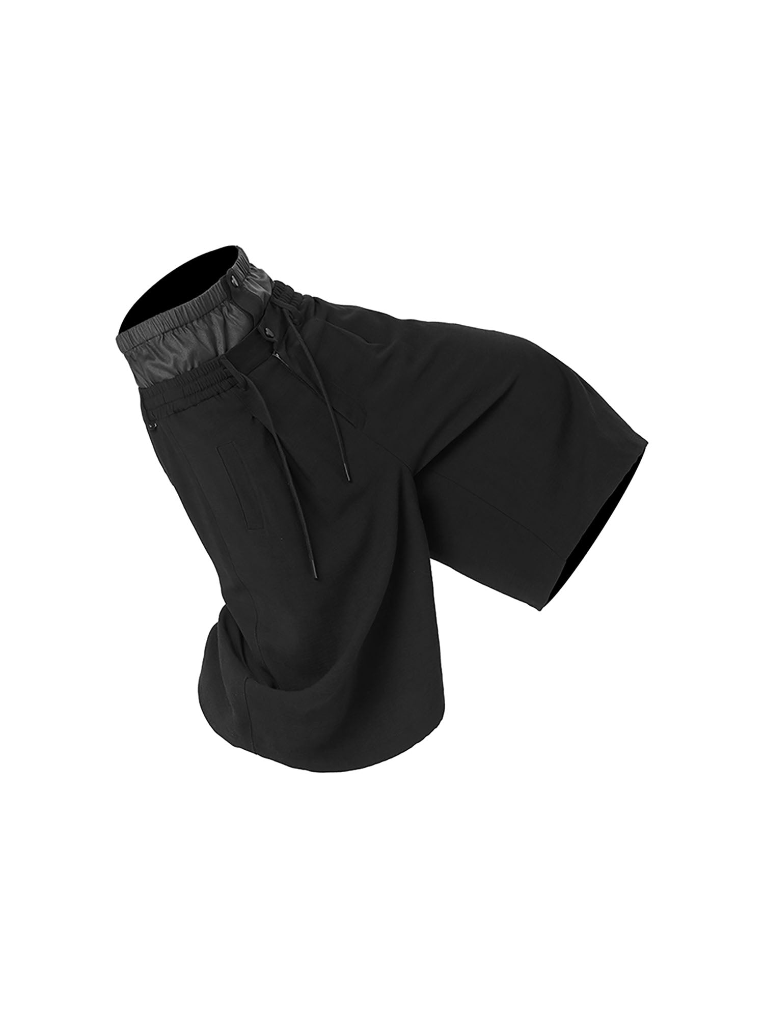 RELABEL Double-Waist Tencel-Acetate Shorts-Shorts-XS (Preorder)-Free Shipping Leatheretro