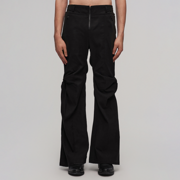ILNya Nieternite Nifutur Twist-Knee Flared Trousers-Pants-S (0)-Free Shipping Leatheretro