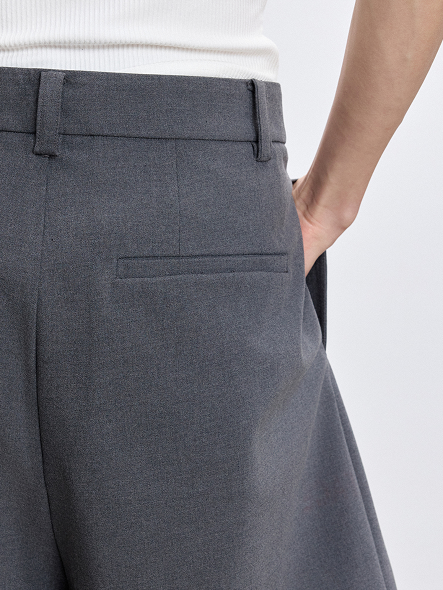 TUIMU Pleated Wide-Leg Shorts-Shorts-S-Free Shipping Leatheretro