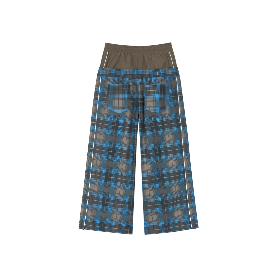 SAVAGEGROWTHWORLD Plaid Double-Waistband Straight-Leg Pants-Pants-S-Free Shipping Leatheretro