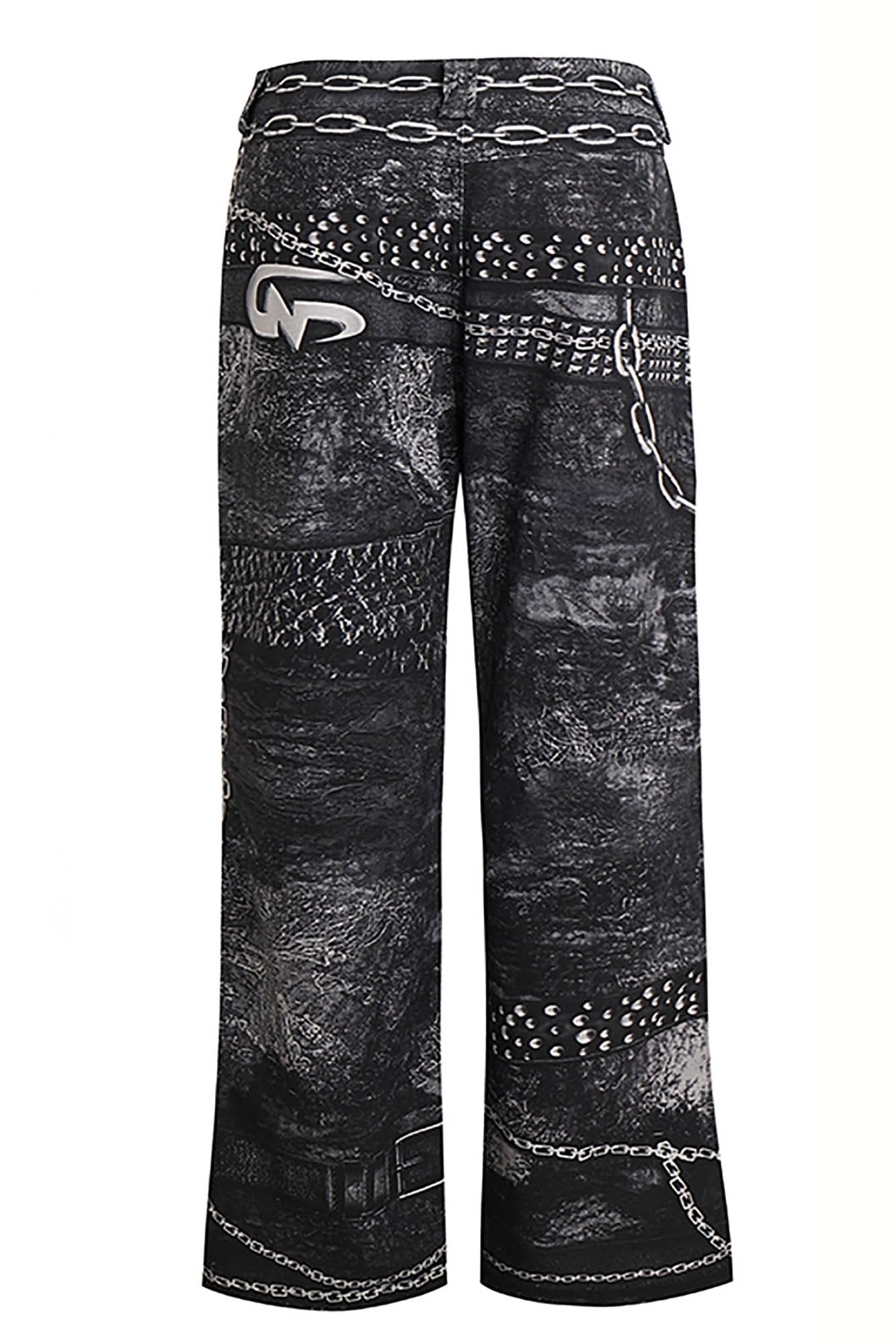 DND4DES Chains Straight-Leg Pants-Pants-S-Free Shipping Leatheretro