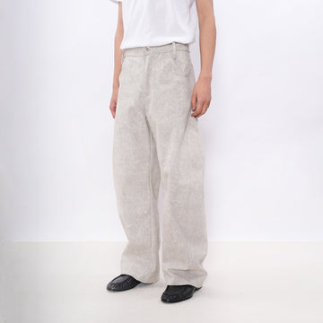 7440 37 1 Cement-Texture Curved-Leg Pants-Pants-S (Preorder)-Free Shipping Leatheretro