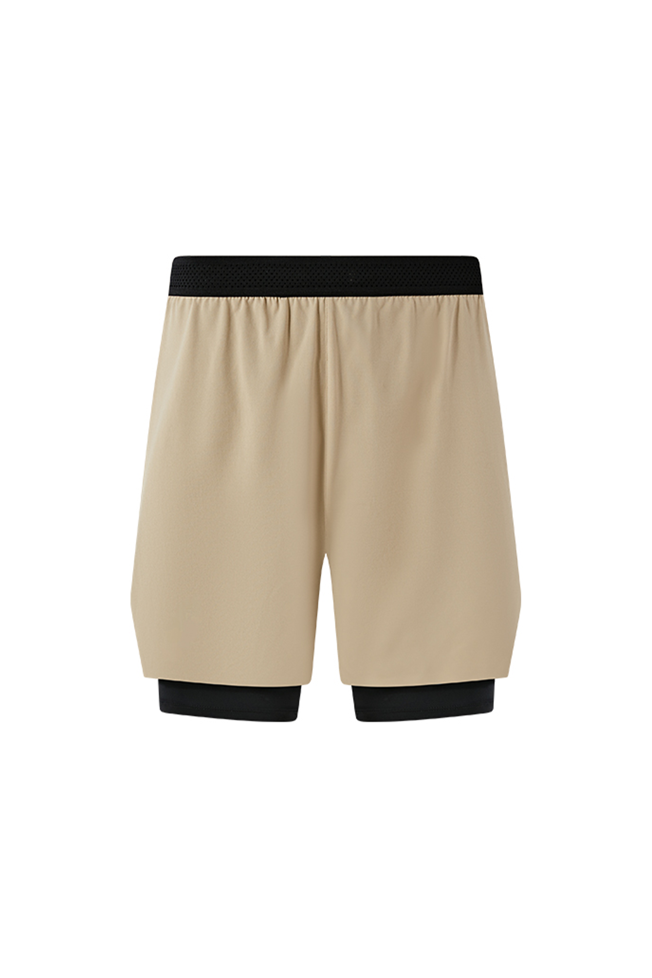 PUMPPLUS Quick-Dry Layered Training Shorts-Shorts-S-Khaki-Free Shipping Leatheretro