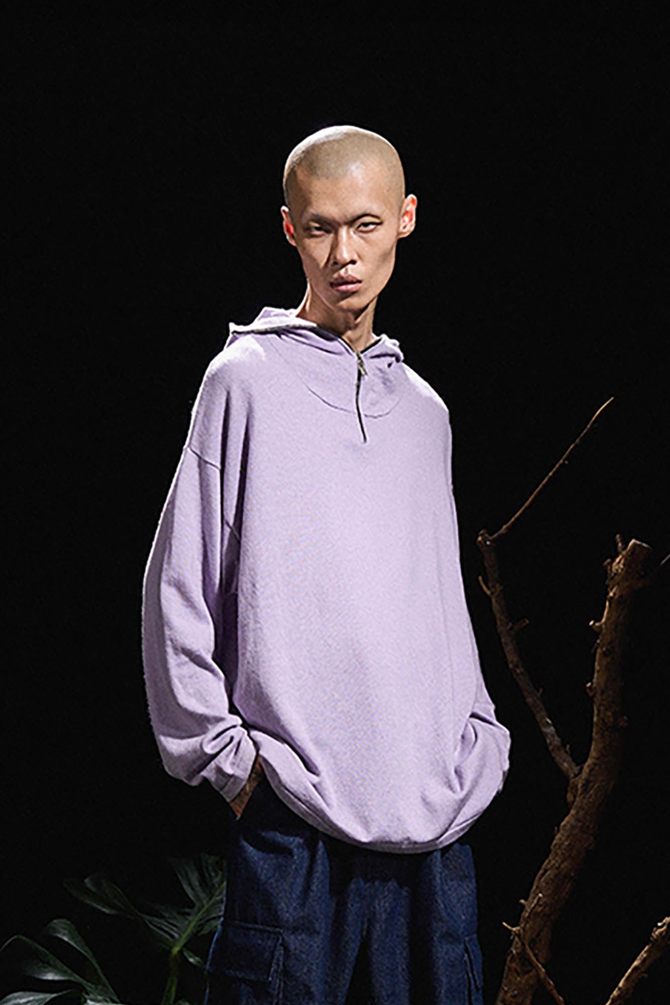 RELABEL Butterfly Zip-Up Mask Wool-Blended Hoodie-Hoodie-XS-Free Shipping Leatheretro