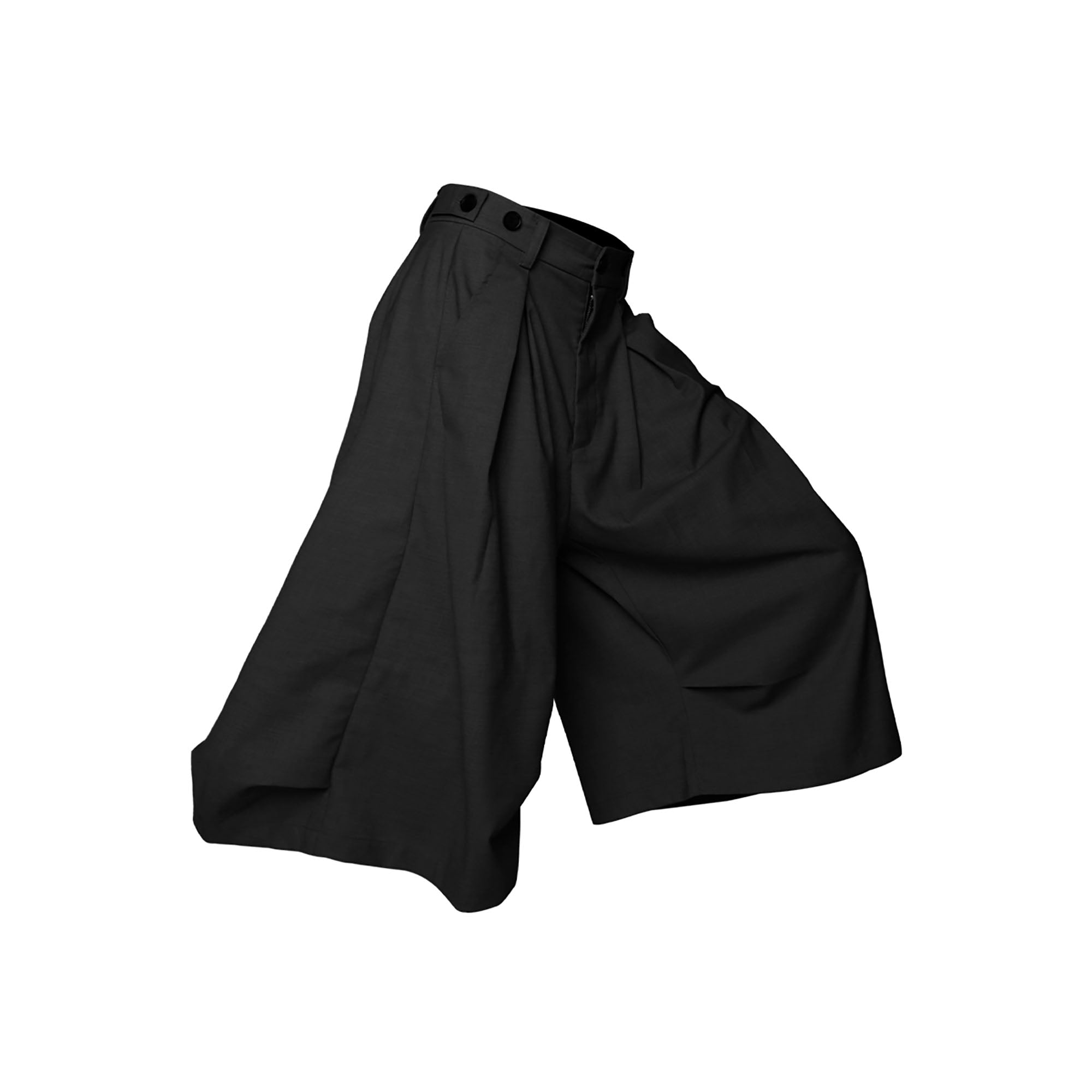 RELABEL Pleated Drape Wide-Leg Shorts-Shorts-XS-Khaki-Free Shipping Leatheretro