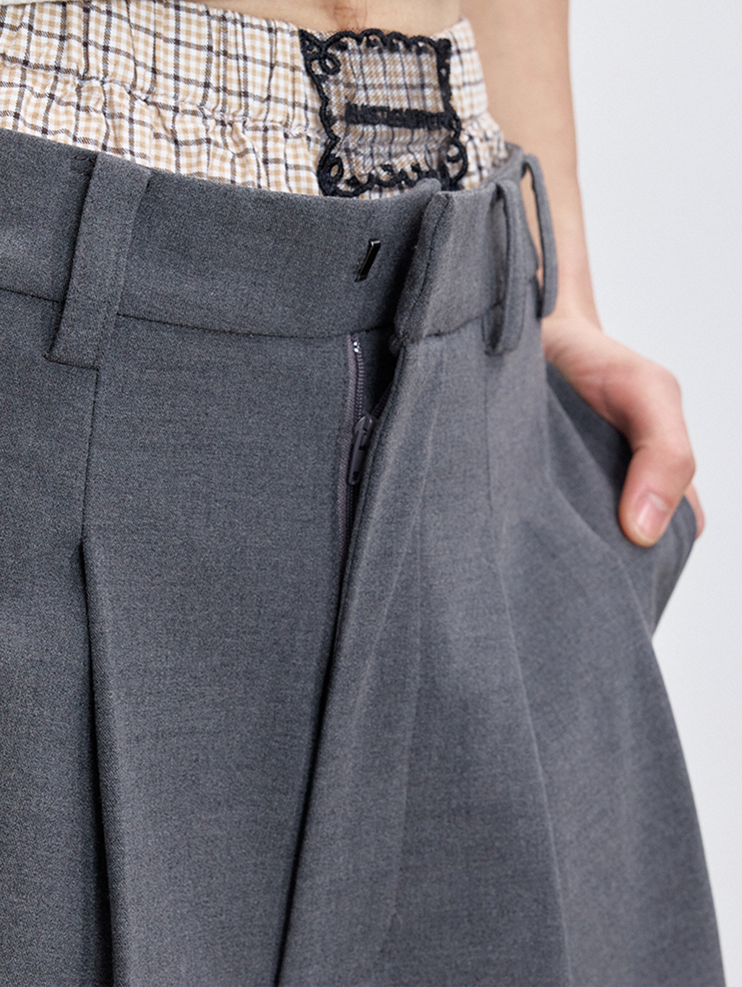 TUIMU Pleated Wide-Leg Shorts-Shorts-S-Free Shipping Leatheretro