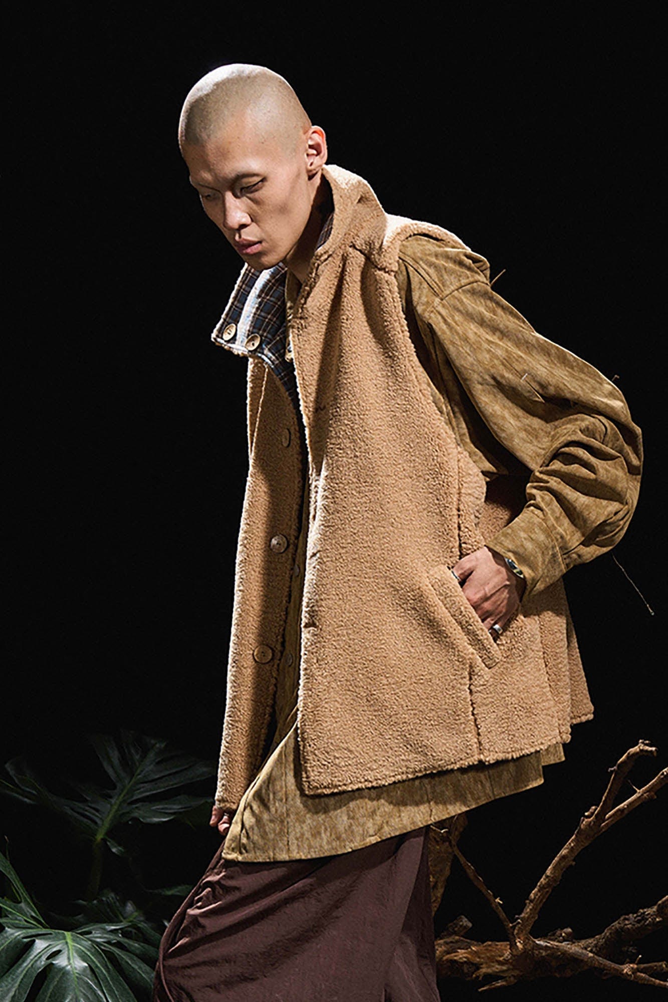 RELABEL Pupa Reversible Plaid Fleece Vest-Vest-S-White-Free Shipping Leatheretro