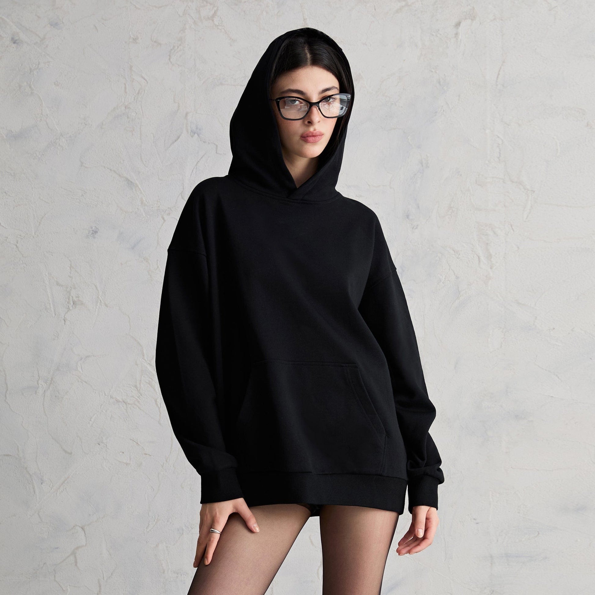 ORGANIC EMOTION Distressed Anatomy Hoodie-Hoodie-Black-XS-Free Shipping Leatheretro