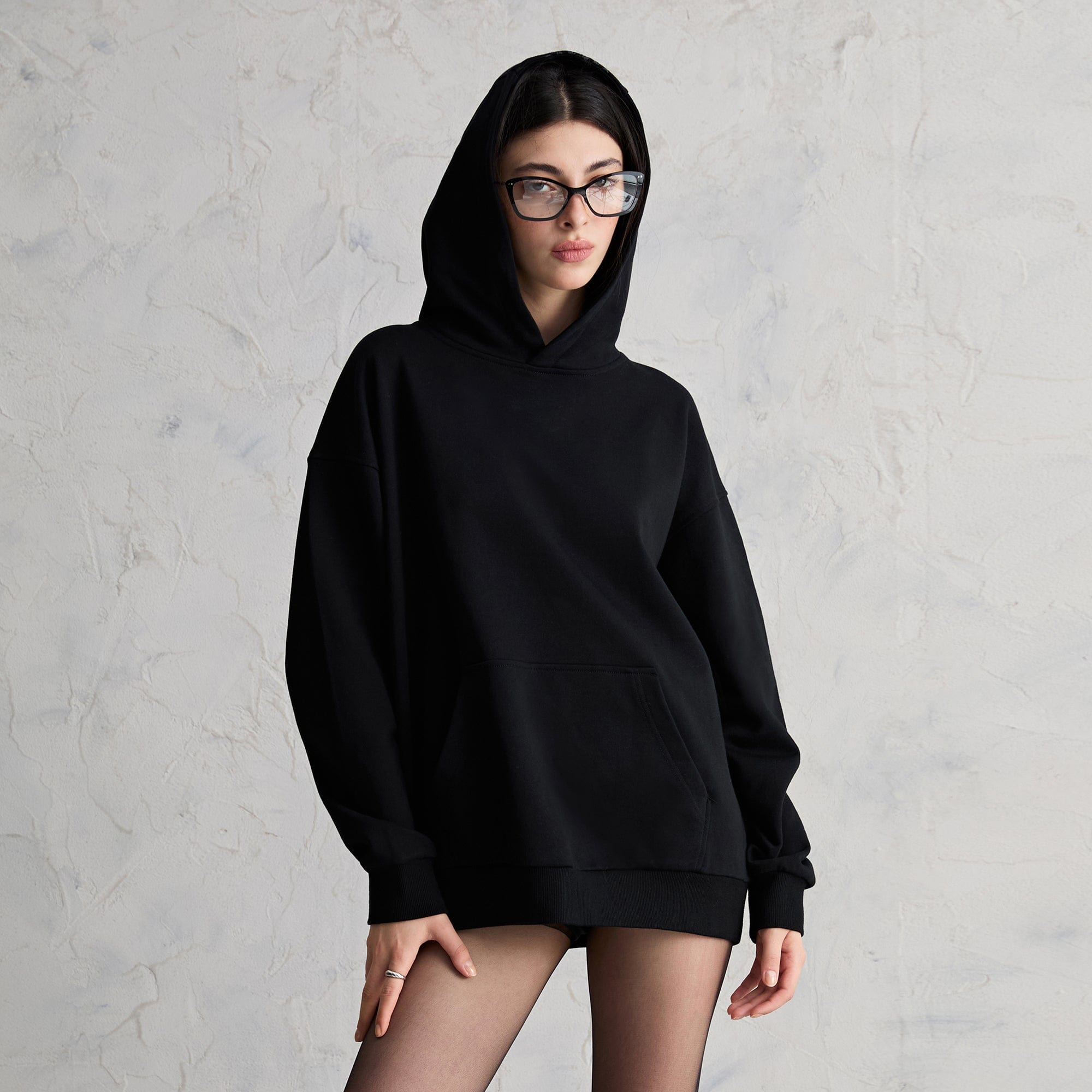 ORGANIC EMOTION Distressed Anatomy Hoodie-Hoodie-Black-XS-Free Shipping Leatheretro
